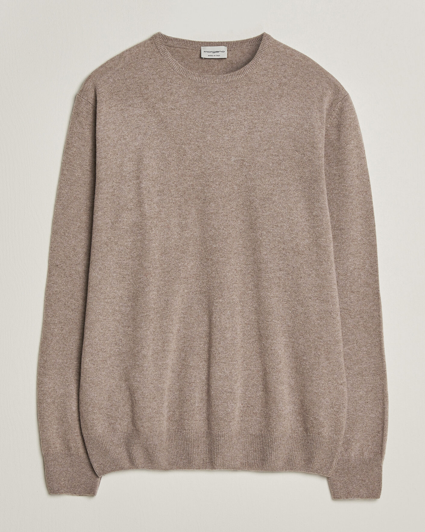 Uomini | Maglieria | Morgano | Wool/Cashmere Crewneck Walnut