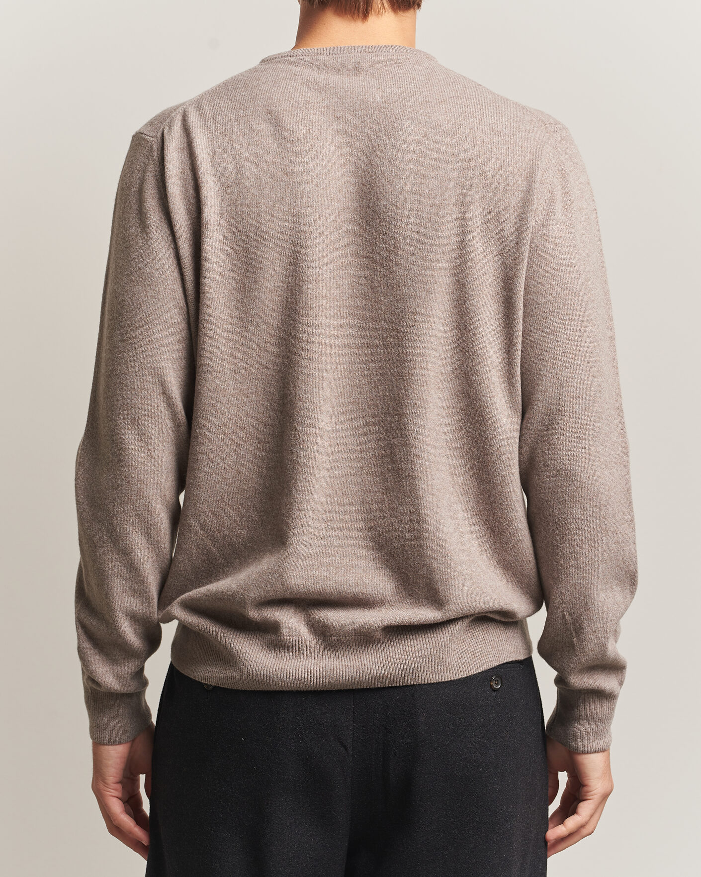 Uomini | Maglieria | Morgano | Wool/Cashmere Crewneck Walnut