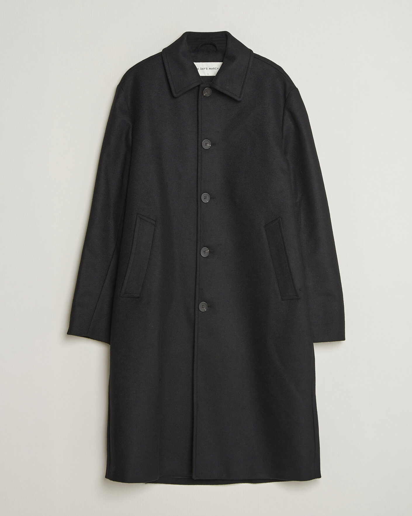 Uomini | Giacche | A Day's March | Shamrock Wool Car Coat Black