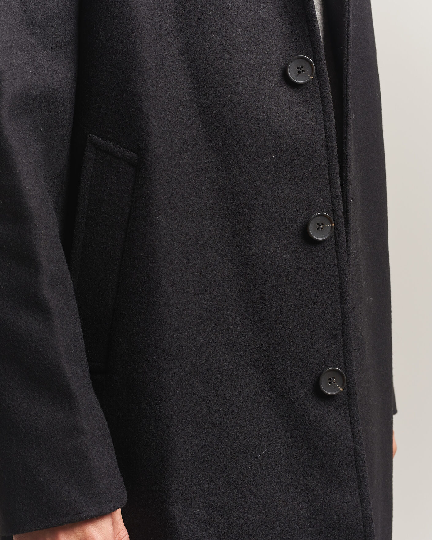 Uomini | Giacche | A Day's March | Shamrock Wool Car Coat Black