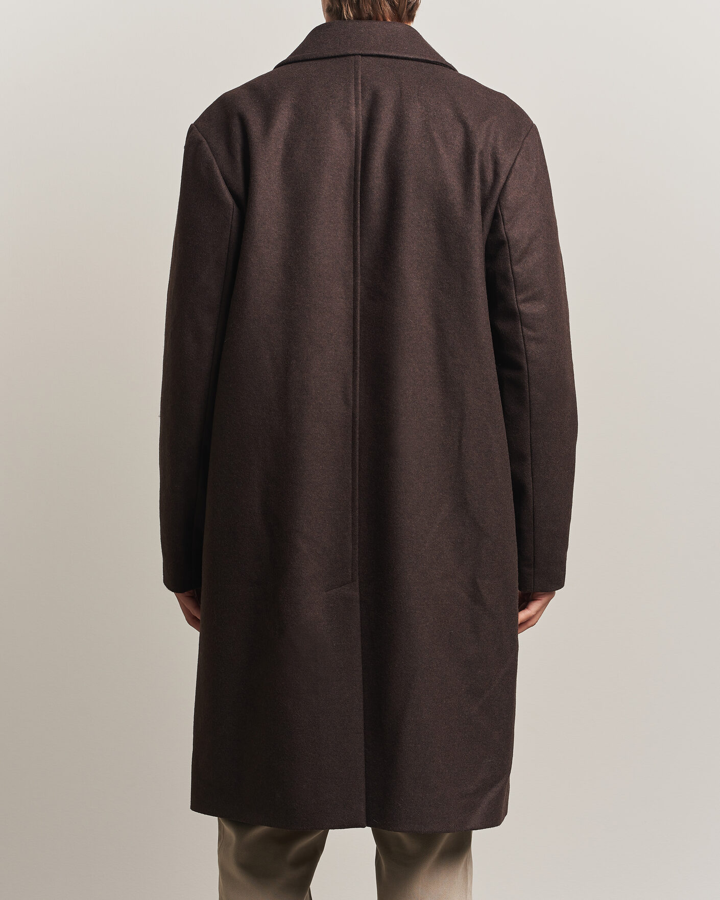 Uomini | Giacche | A Day's March | Shamrock Wool Car Coat Dark Brown