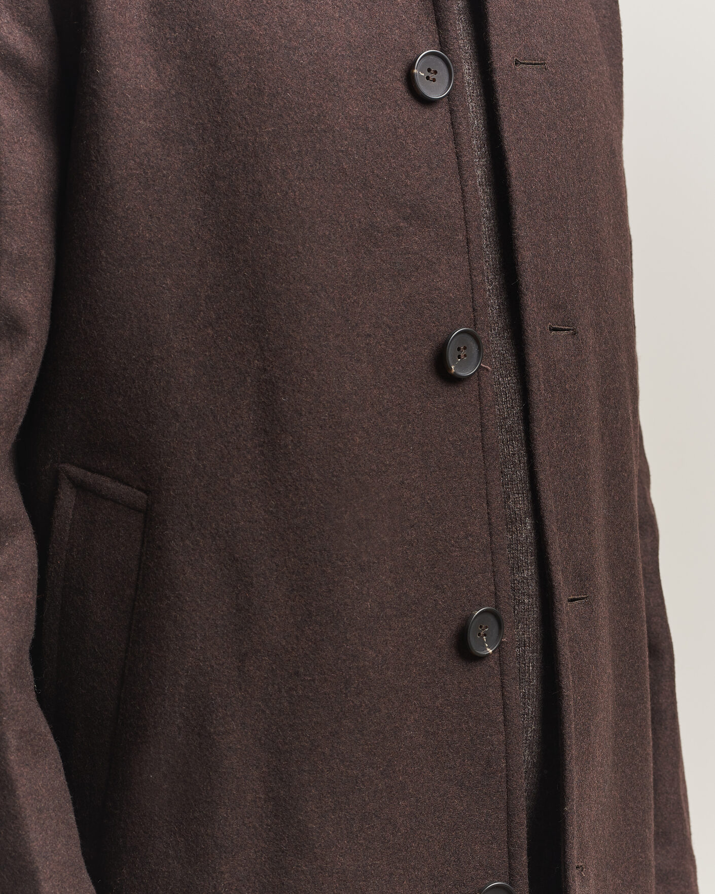Uomini | Giacche | A Day's March | Shamrock Wool Car Coat Dark Brown
