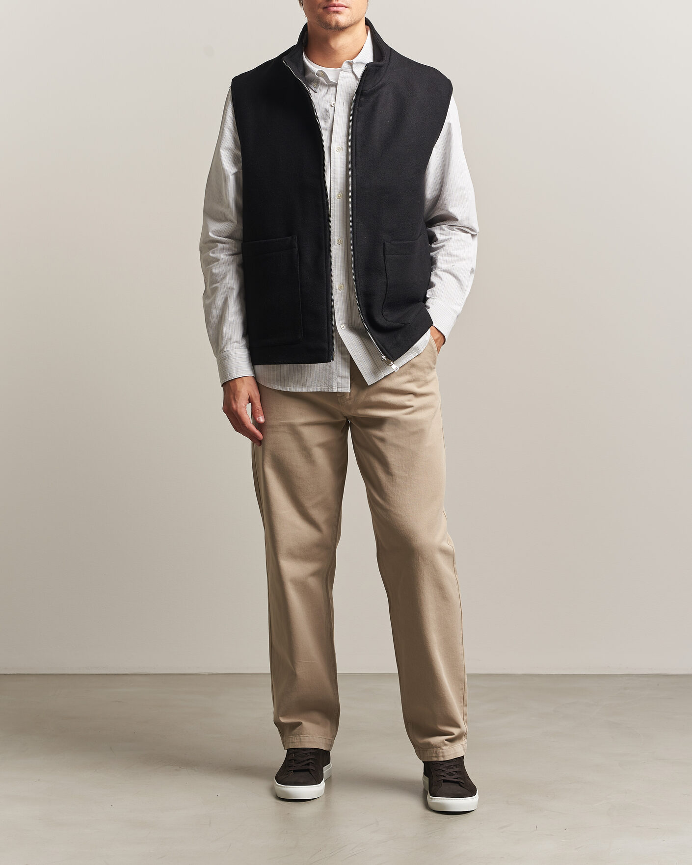 Uomini | Gilet | A Day's March | Canora Lined Wool Vest Black