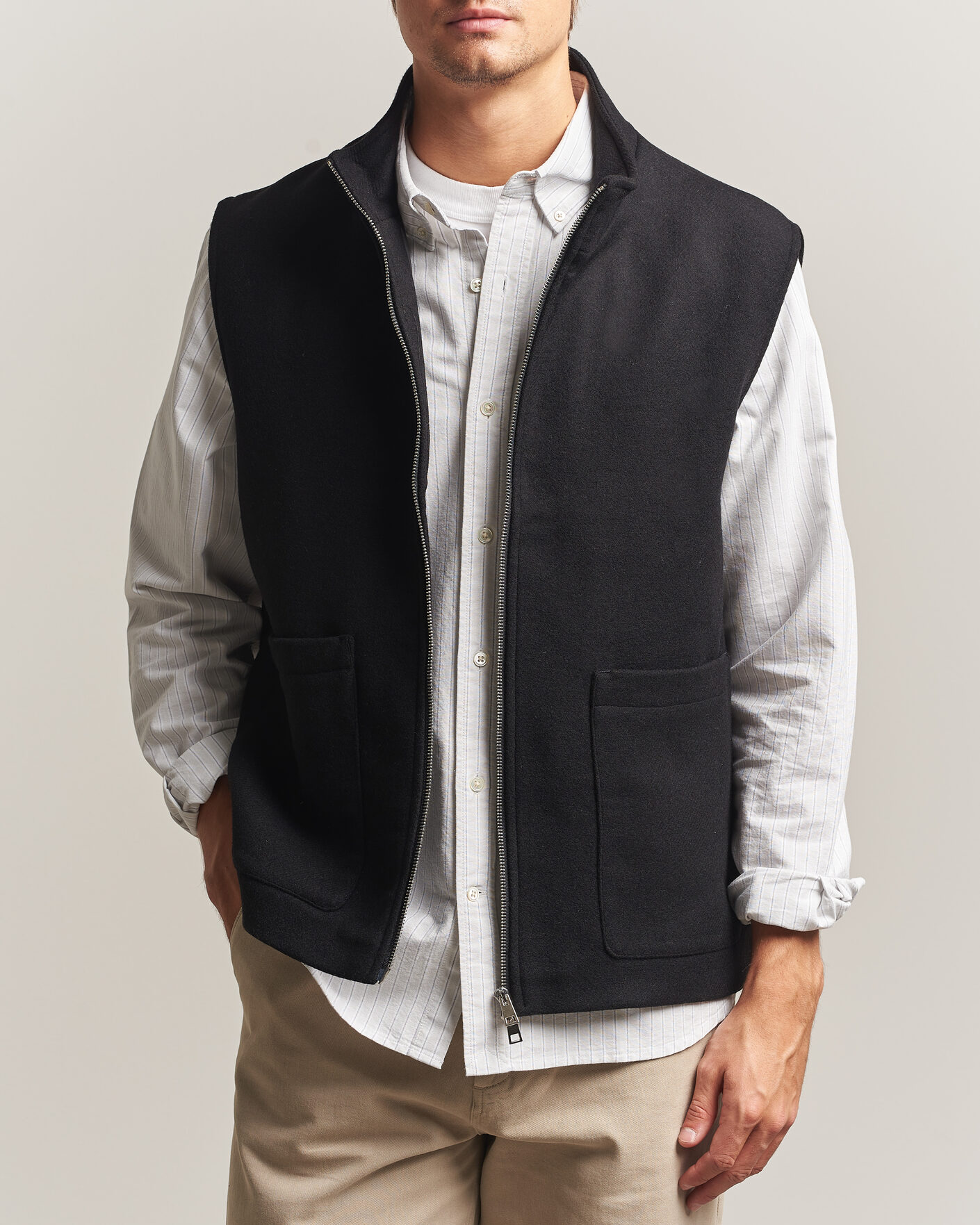 Uomini | Gilet | A Day's March | Canora Lined Wool Vest Black