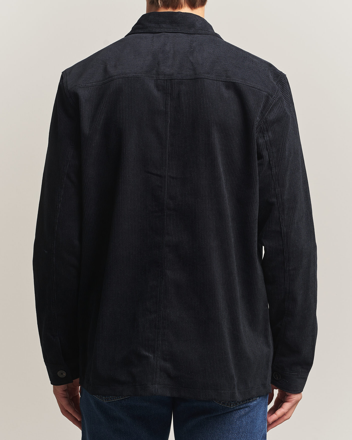 Uomini | Camicie | A Day's March | Original Corduroy Overshirt Black