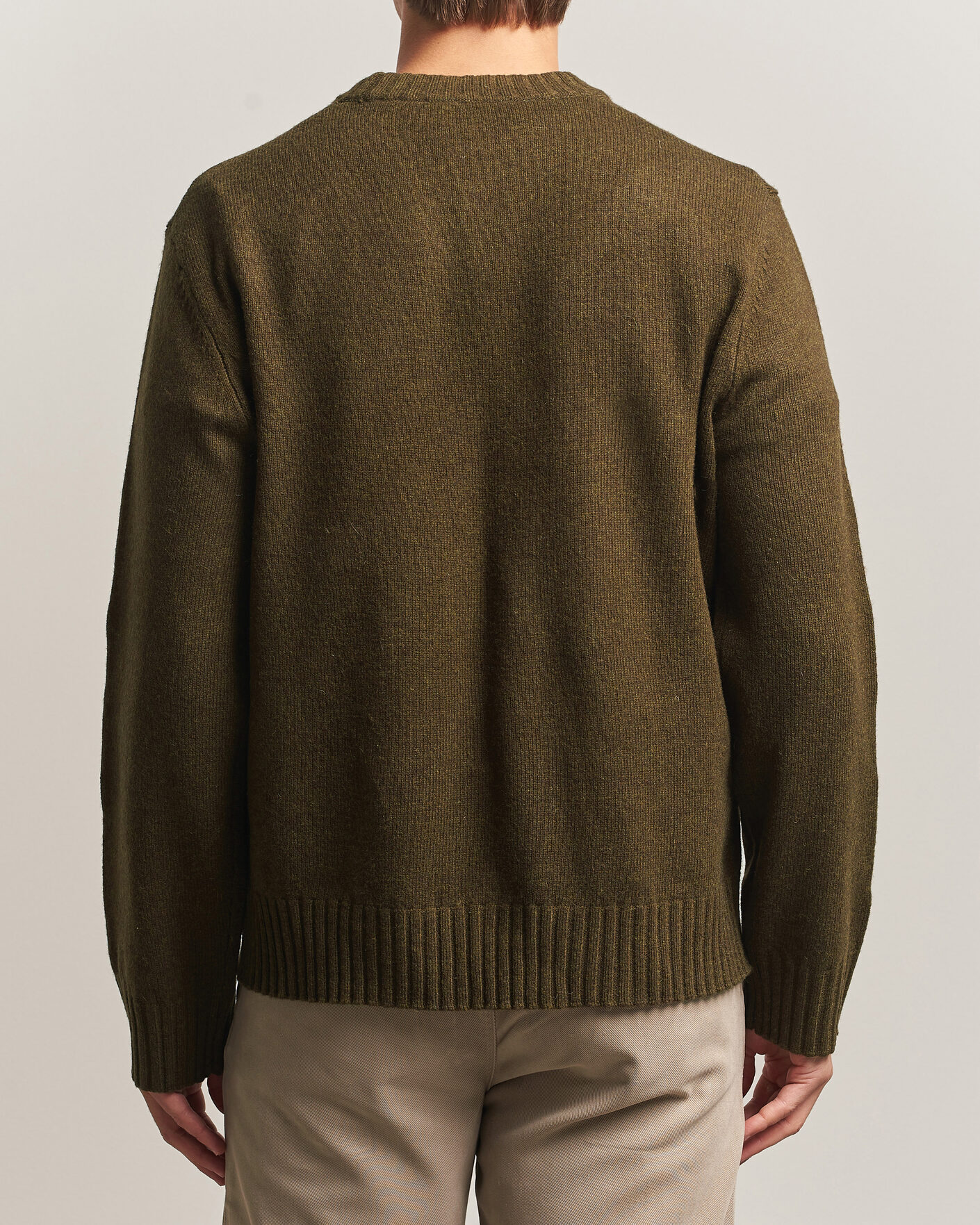 Uomini | Maglieria | A Day's March | Marlow Lambswool Sweater Forest Green