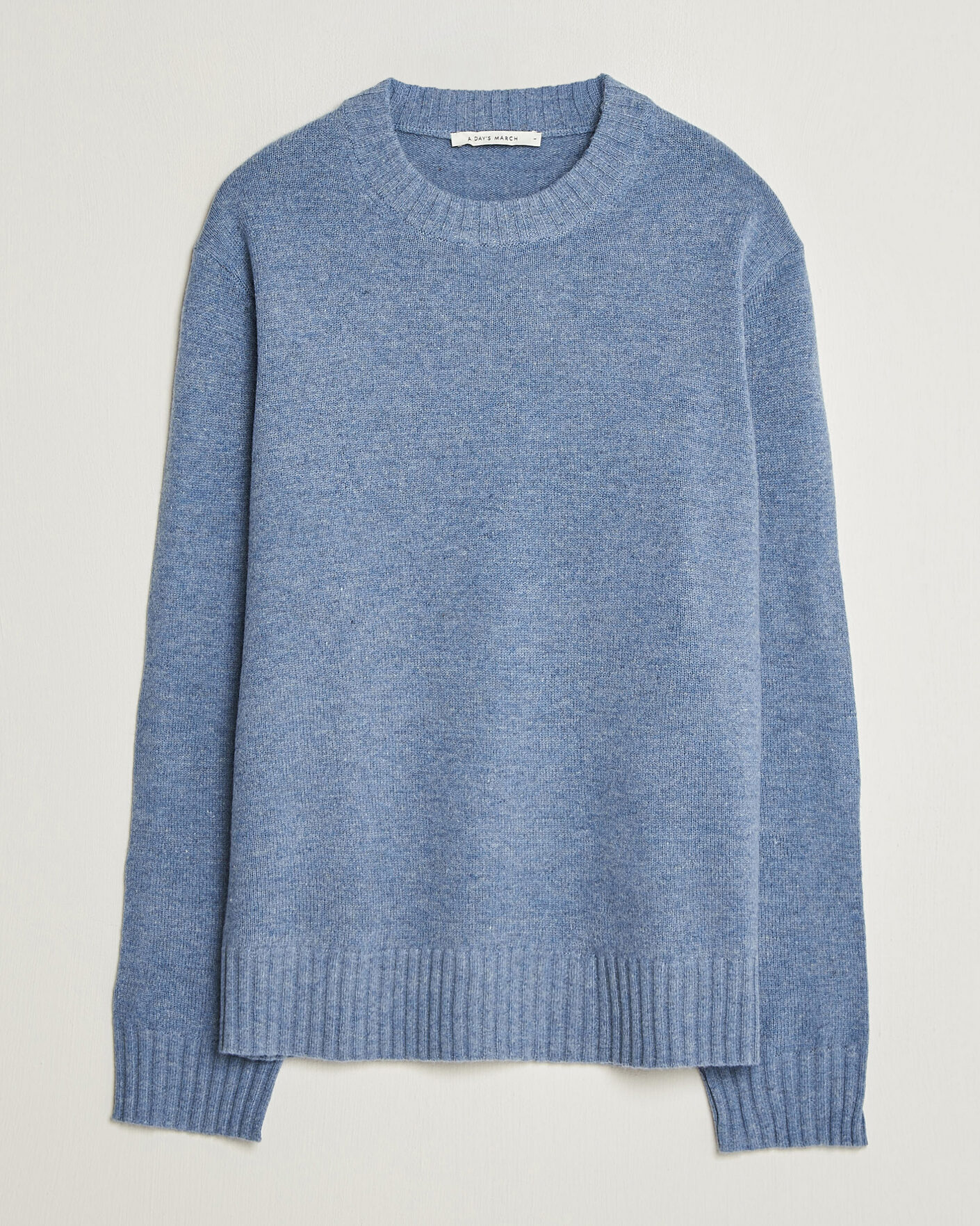 Uomini | Maglieria | A Day's March | Marlow Lambswool Sweater Misty Blue