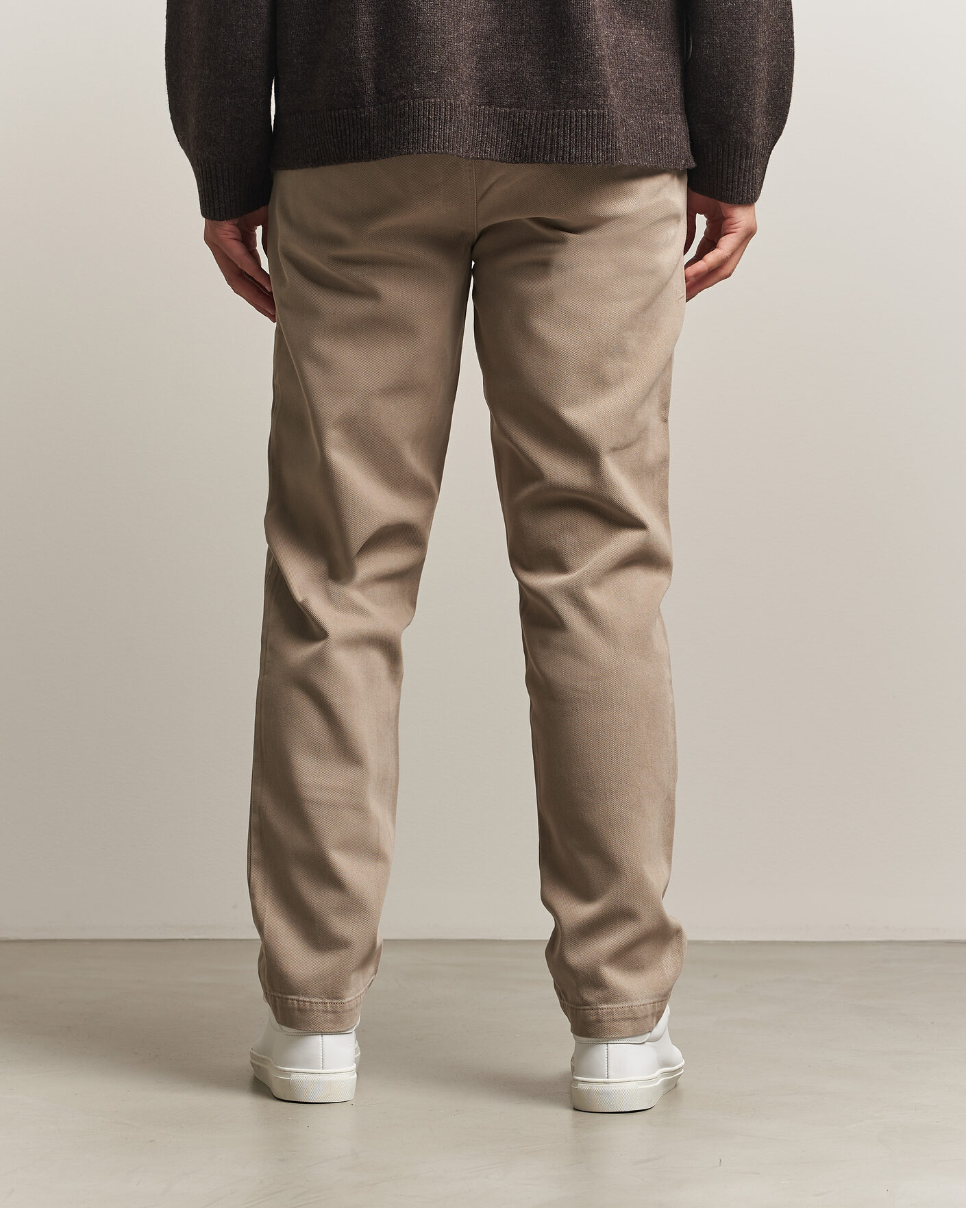 Uomini | Pantaloni | A Day's March | Miller Cotton/Lyocell Trousers Greige