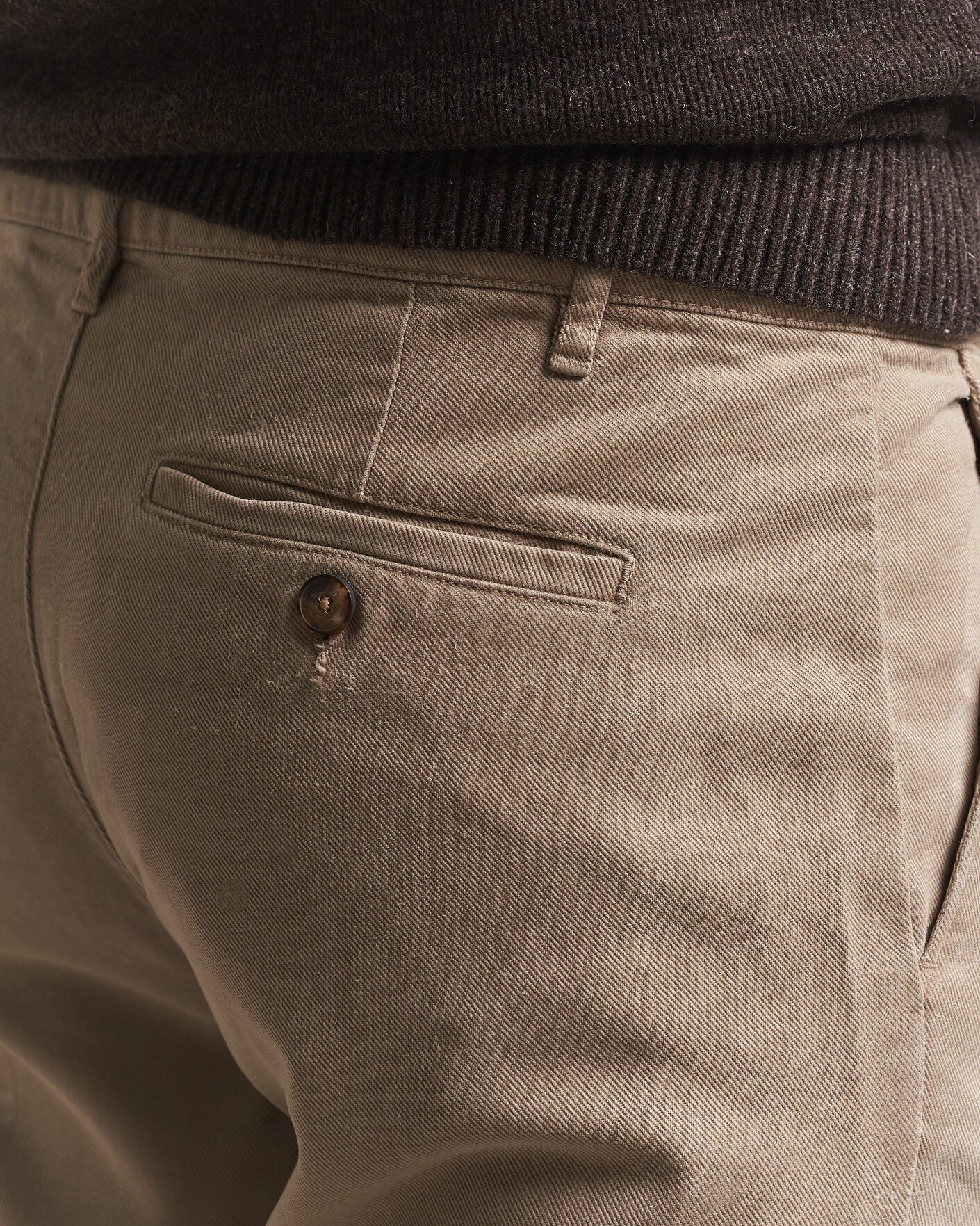 Uomini | Pantaloni | A Day's March | Miller Cotton/Lyocell Trousers Greige