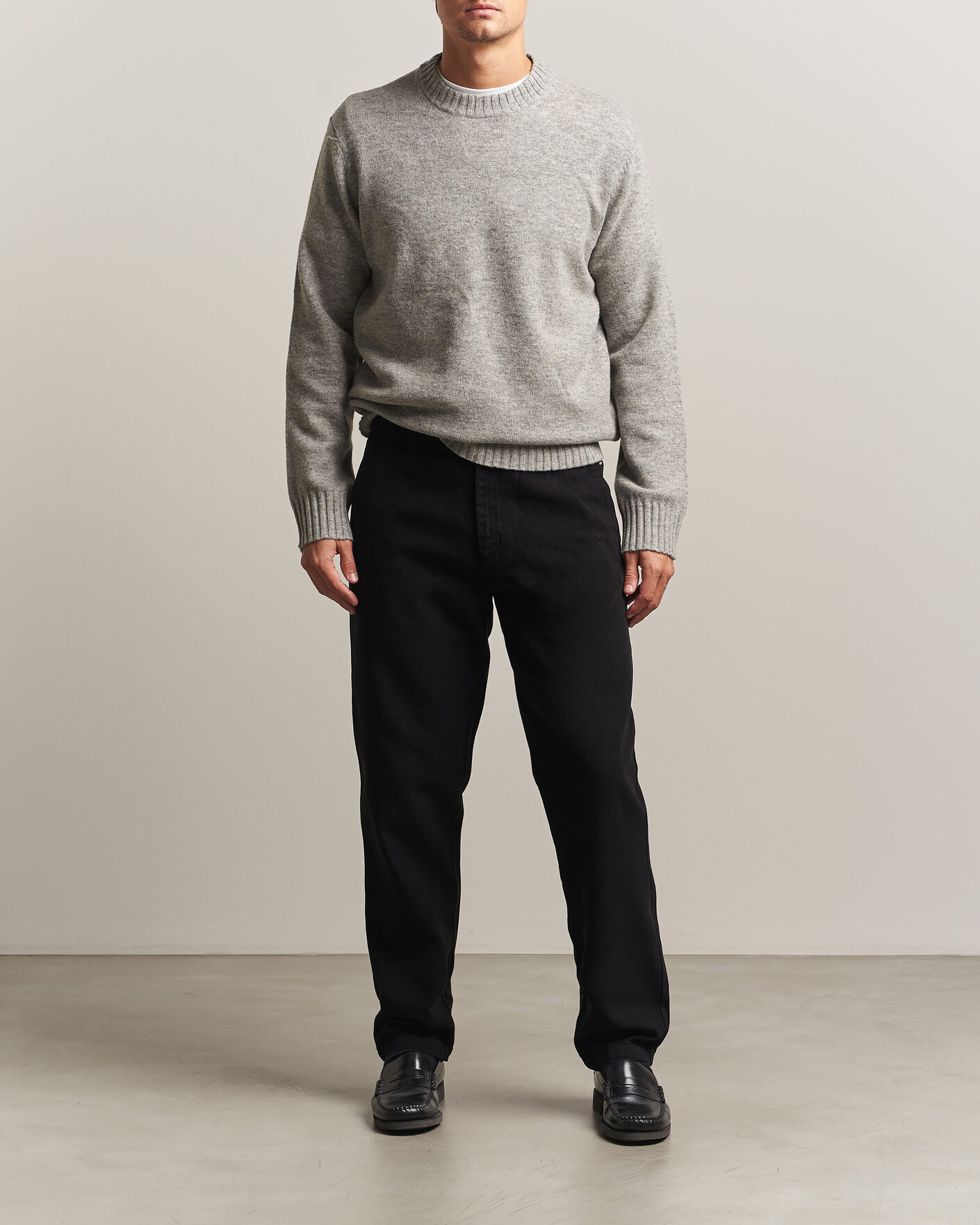 Uomini | Pantaloni | A Day's March | Miller Cotton/Lyocell Trousers Black