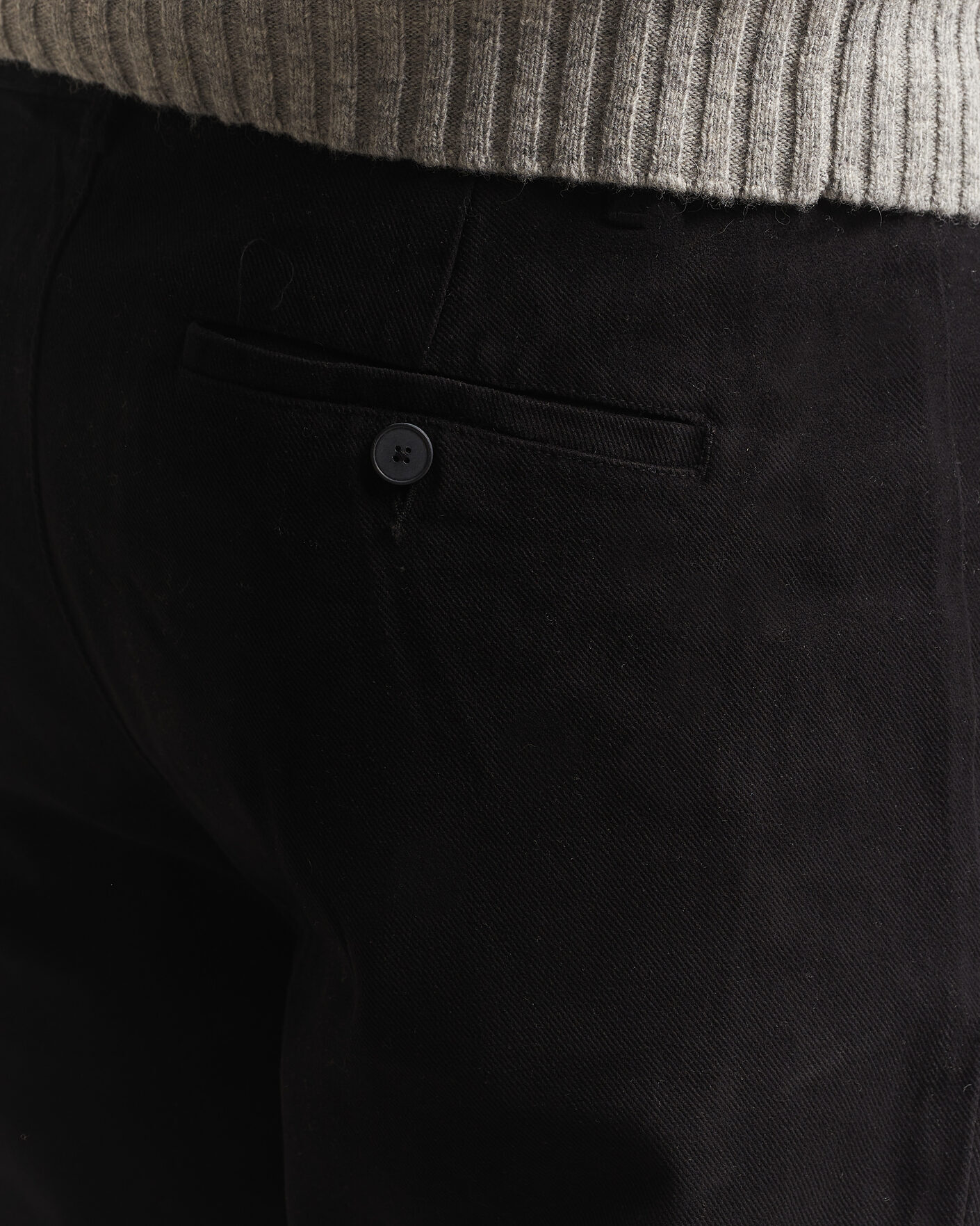 Uomini | Pantaloni | A Day's March | Miller Cotton/Lyocell Trousers Black