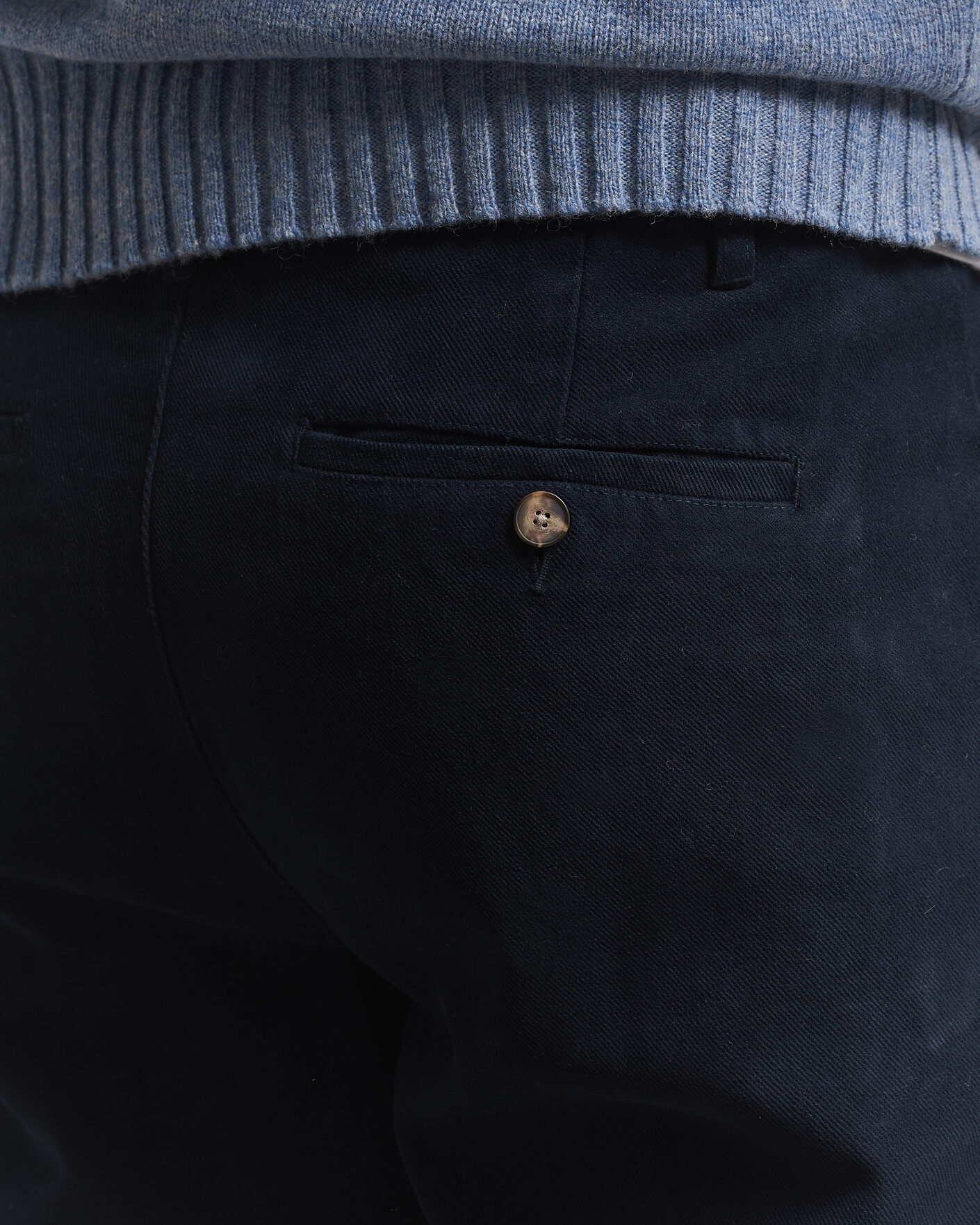 Uomini | Pantaloni | A Day's March | Miller Cotton/Lyocell Trousers Navy