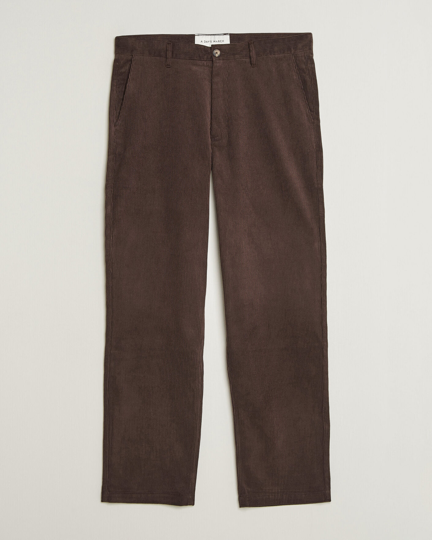 Uomini | Pantaloni | A Day's March | Redwood Corduroy Trousers Dark Brown