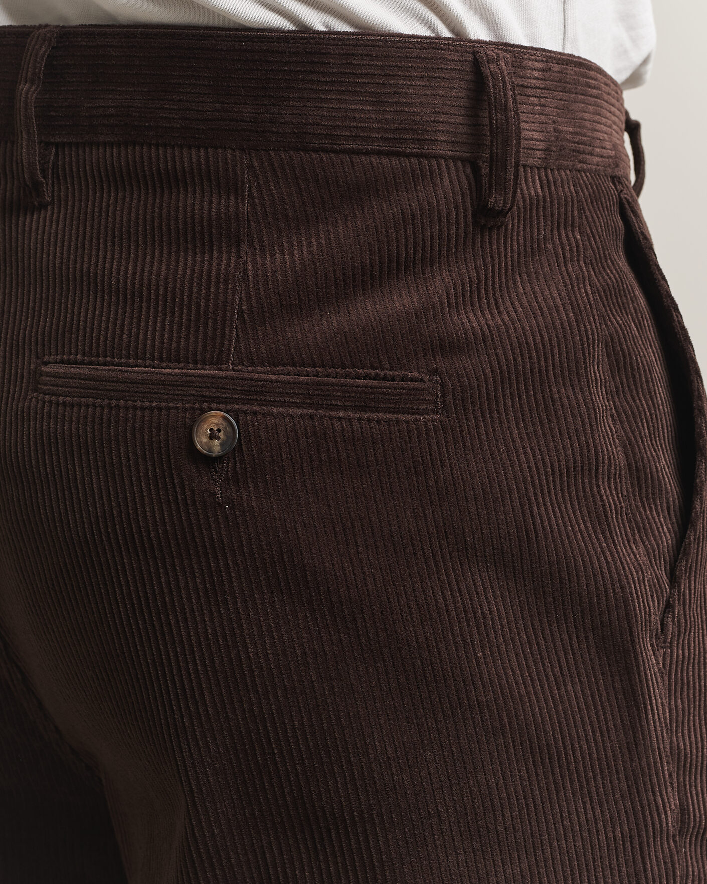 Uomini | Pantaloni | A Day's March | Redwood Corduroy Trousers Dark Brown