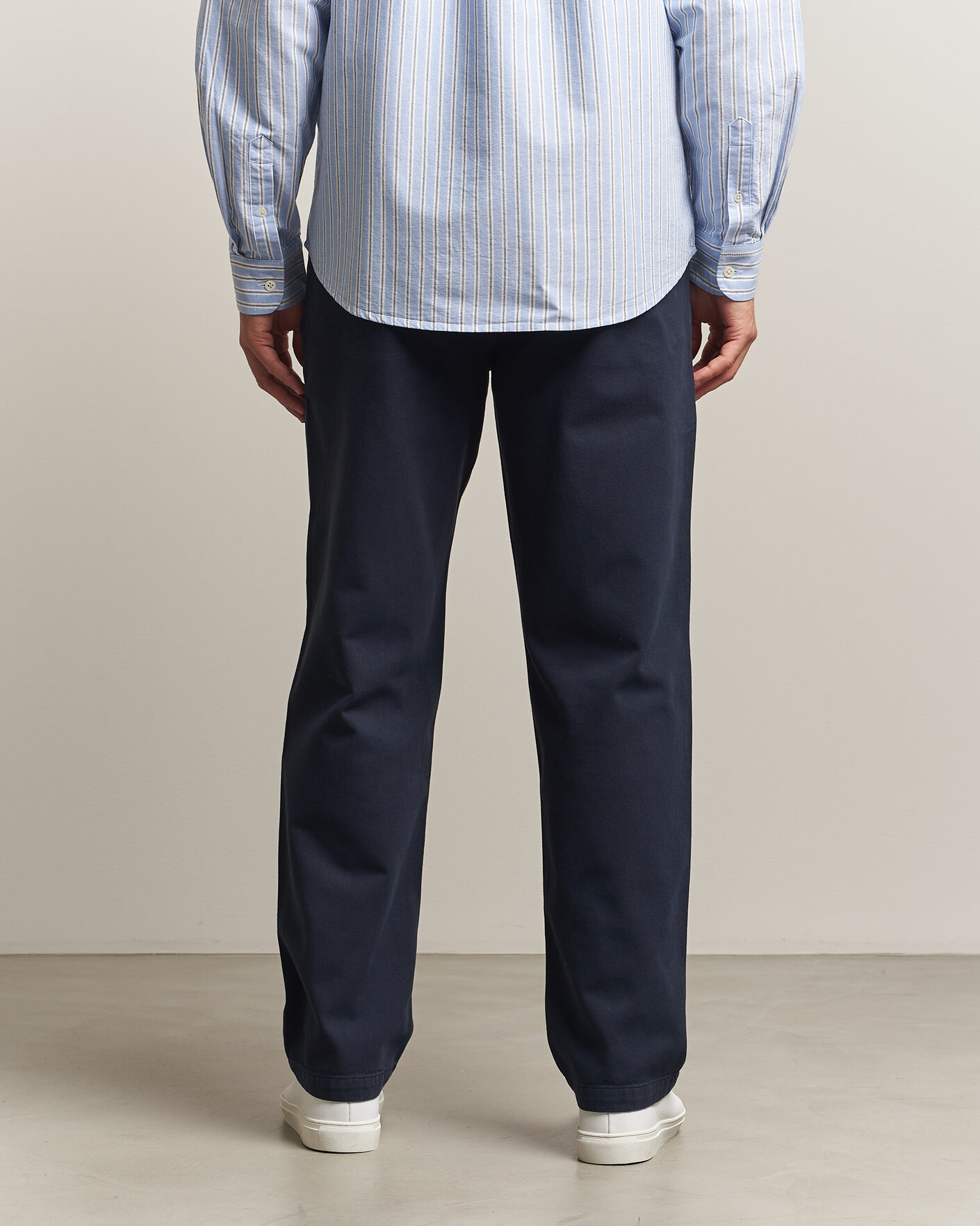 Uomini | Pantaloni | A Day's March | Redwood Cotton Chinos Navy