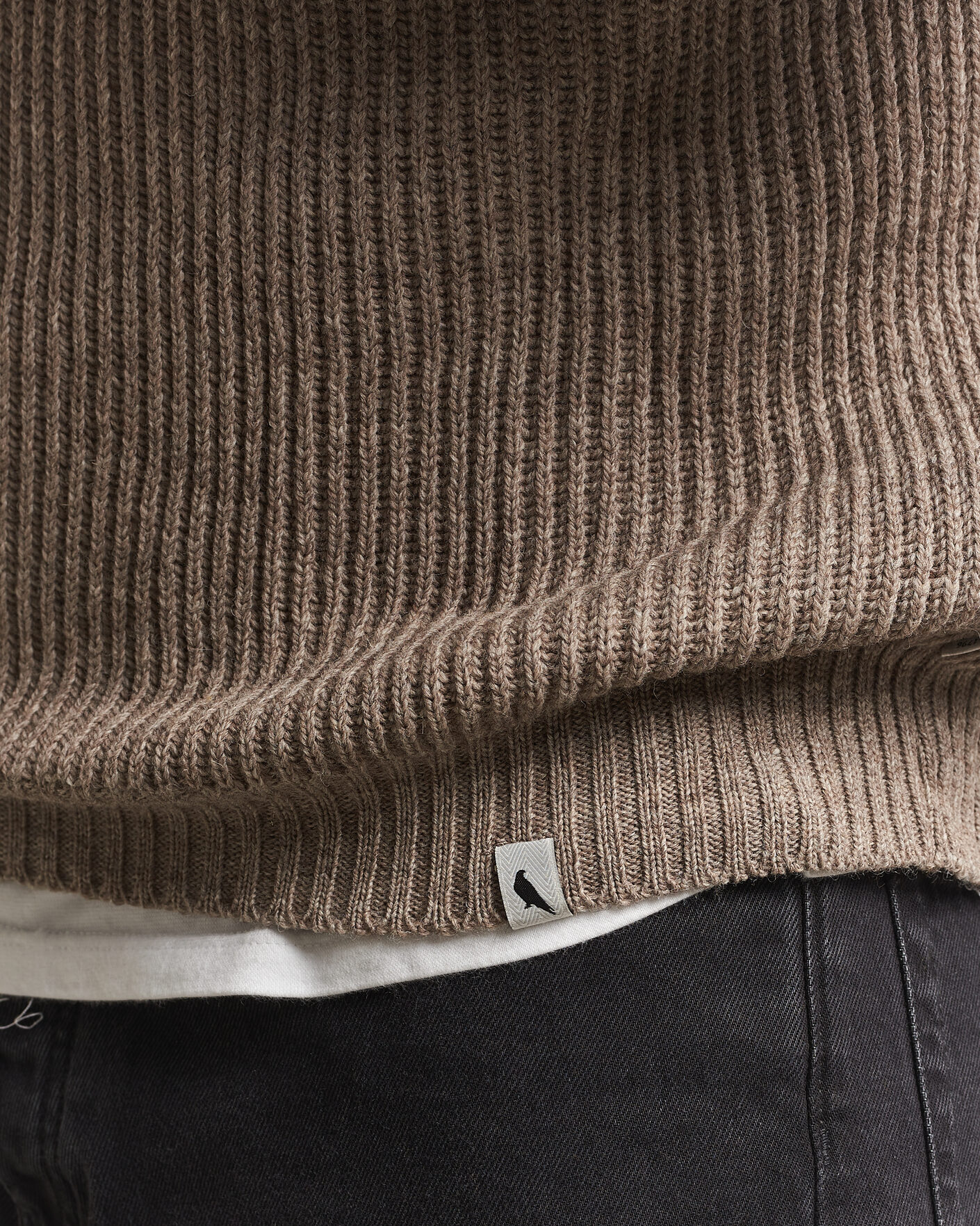 Uomini | Maglieria | Peregrine | Ford Knitted Wool Jumper Light Brown