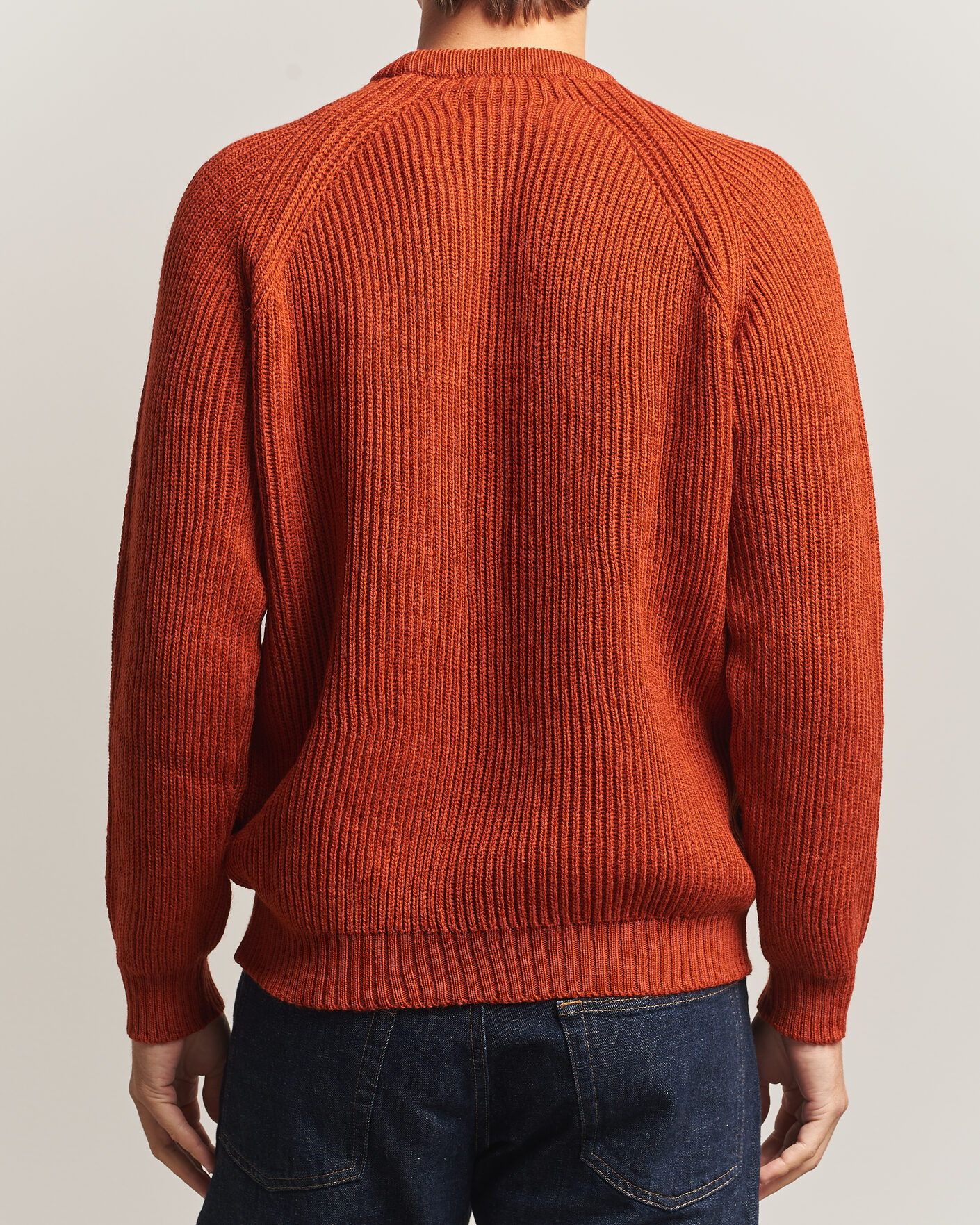 Uomini | Maglieria | Peregrine | Ford Knitted Wool Jumper Orange