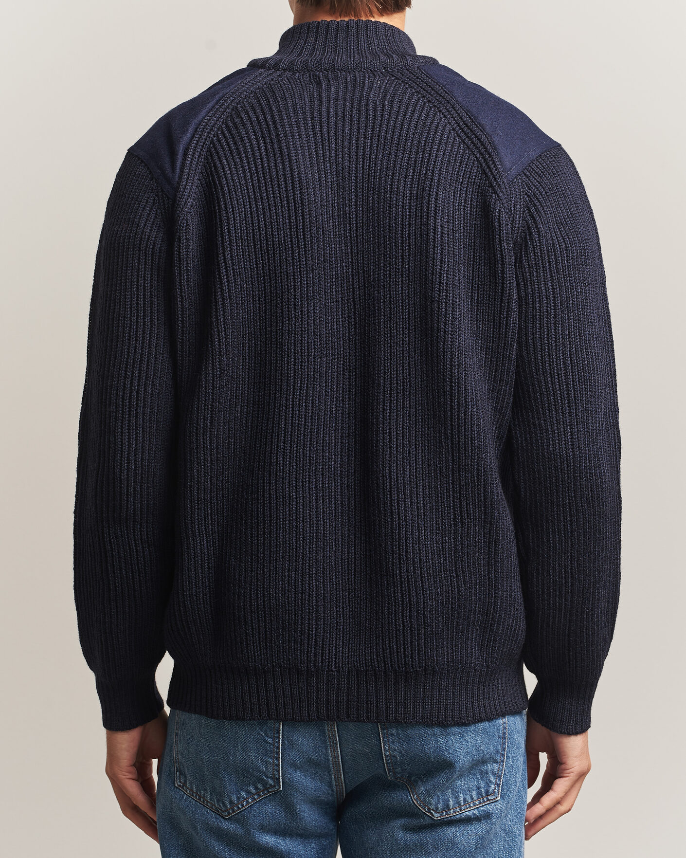 Uomini | Maglieria | Peregrine | Foxton Quarter Zip Jumperr Navy