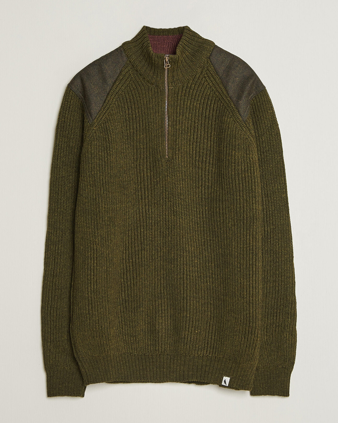 Uomini | Maglieria | Peregrine | Foxton Quarter Zip Jumperr Olive
