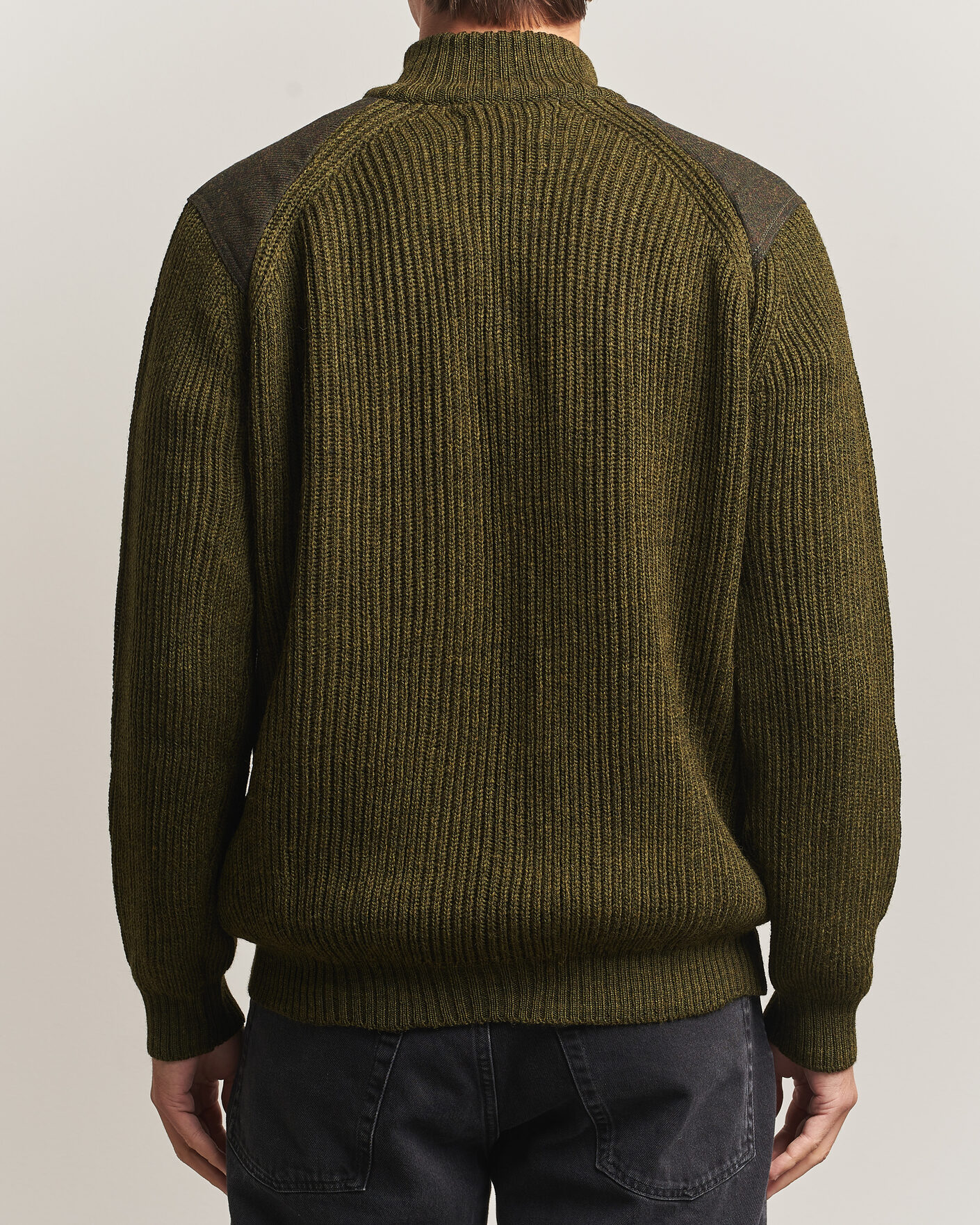 Uomini | Maglieria | Peregrine | Foxton Quarter Zip Jumperr Olive