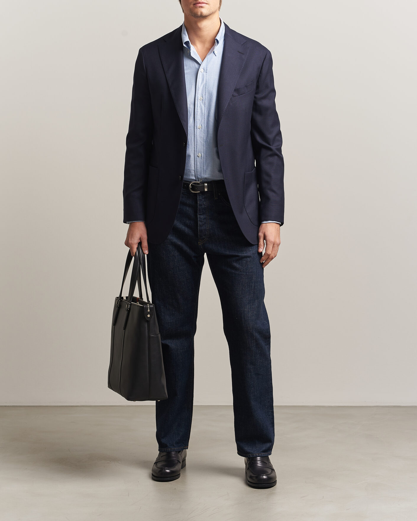 Uomini | Blazers | Boglioli for Care of Carl | Boglioli K Jacket Exclusive Hopsack Blazer Navy