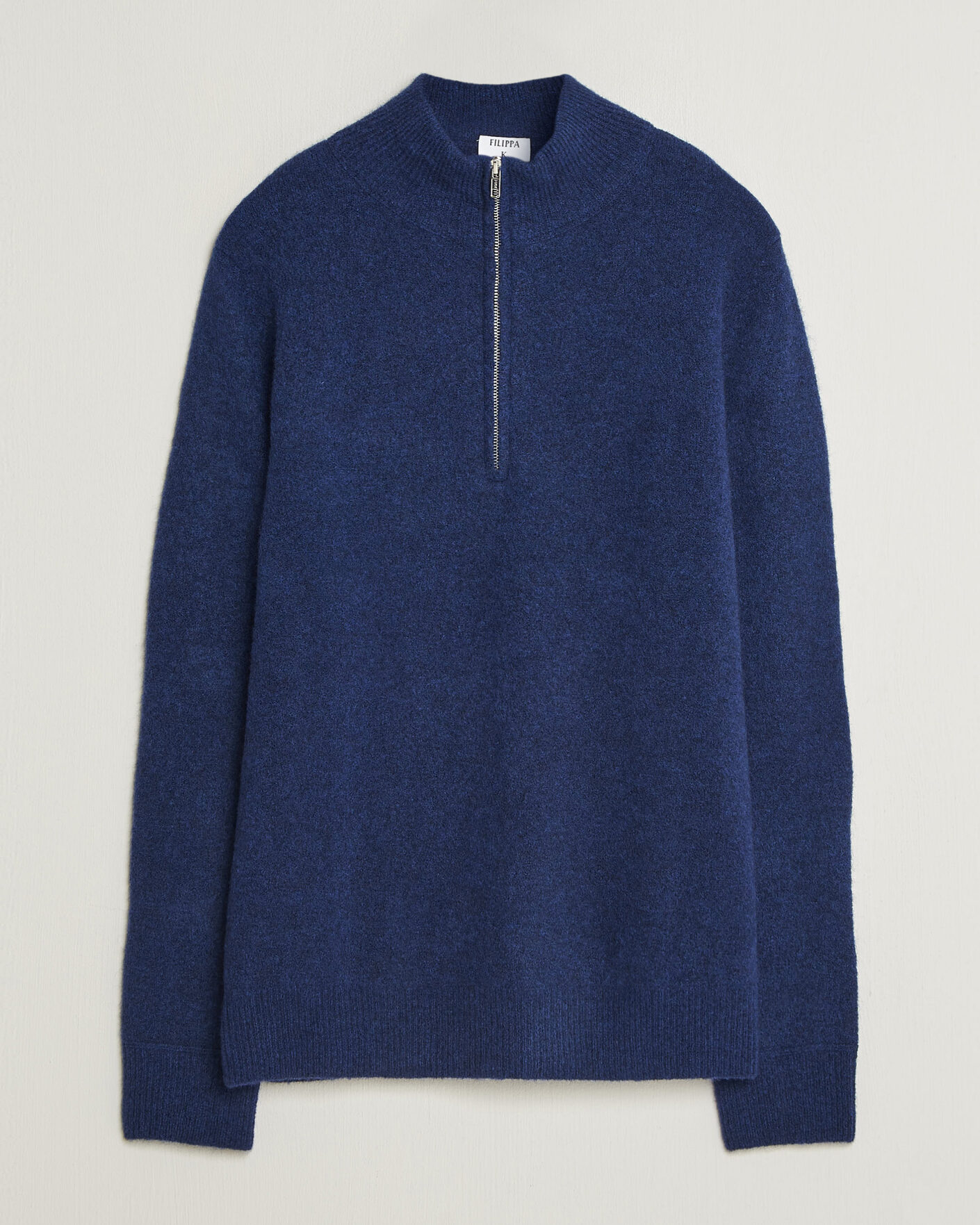 Uomini | Maglieria | Filippa K | Andrew Yak Knitted Half Zip Deep Blue