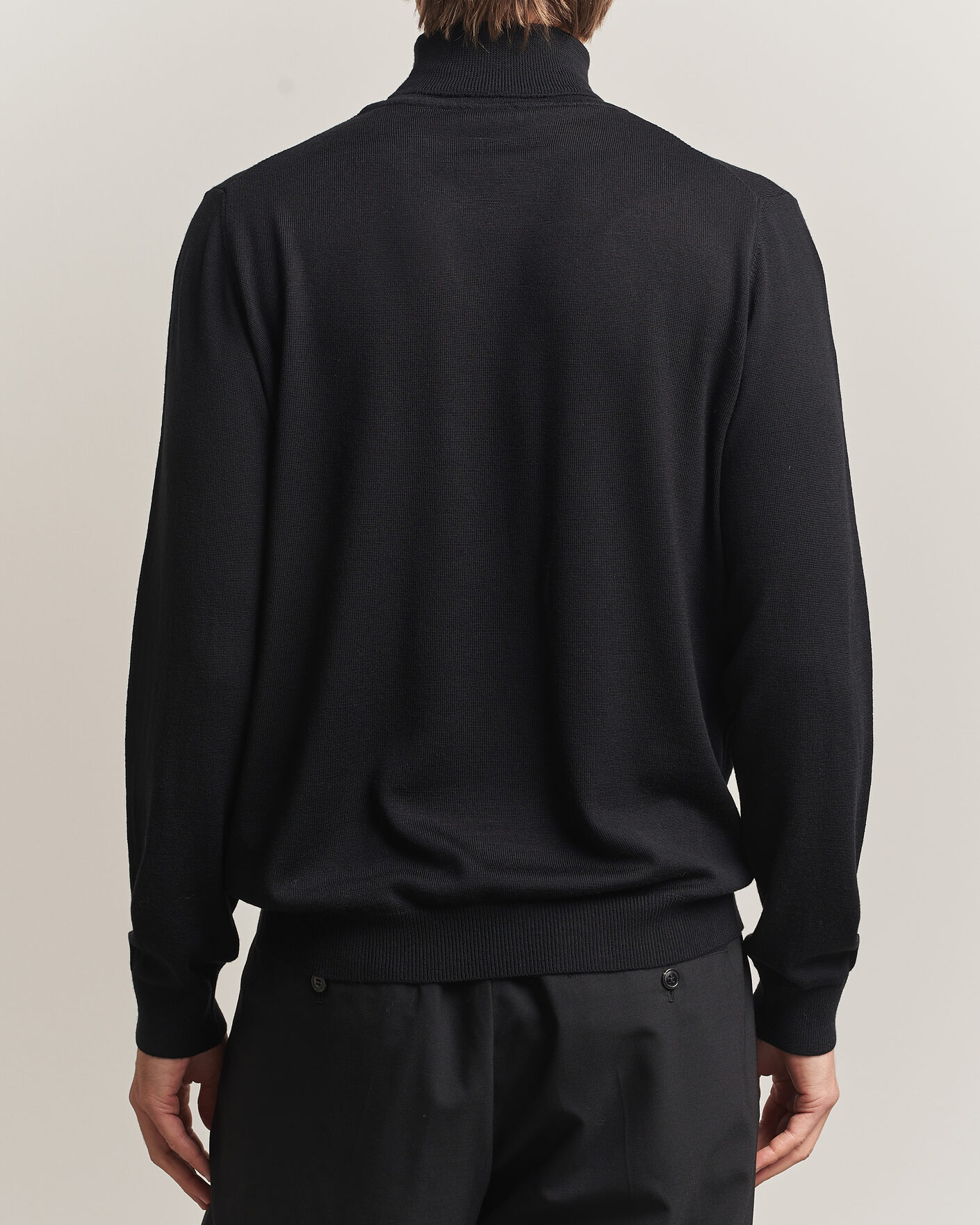 Uomini | Maglieria | Filippa K | Merino Knitted Turtleneck Black