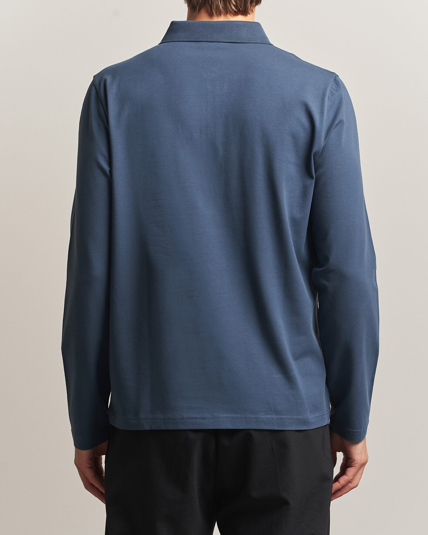 Uomini | Polo | Filippa K | Luke Lycra Polo Shirt Stone Blue