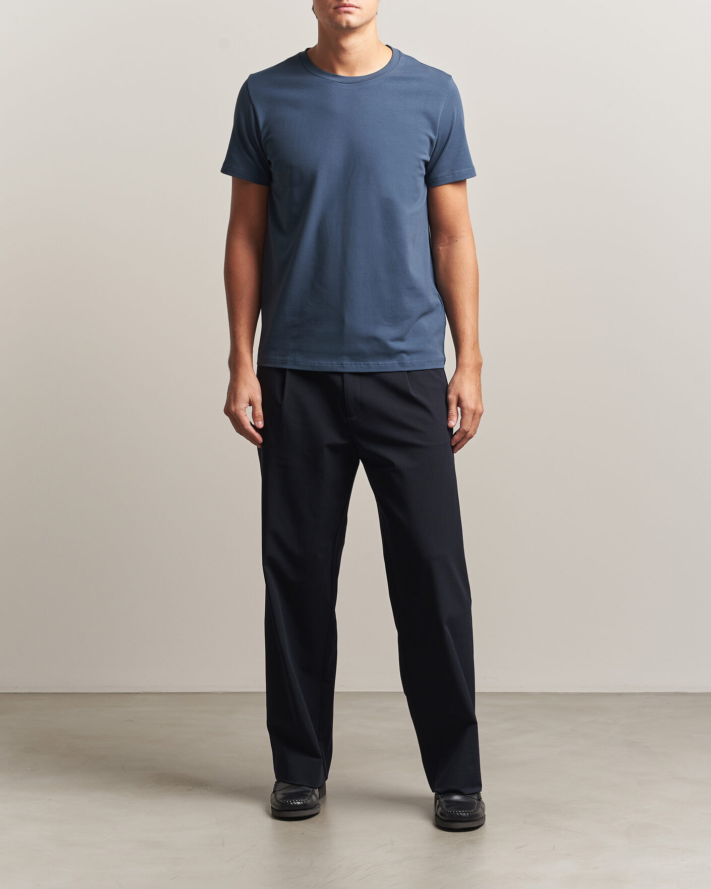 Uomini | T-shirt | Filippa K | Soft Lycra T-Shirt Stone Blue