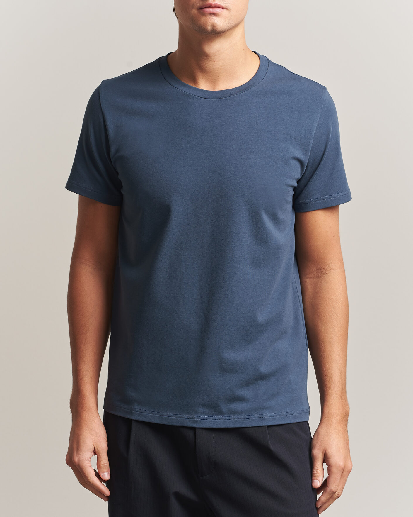 Uomini | T-shirt | Filippa K | Soft Lycra T-Shirt Stone Blue