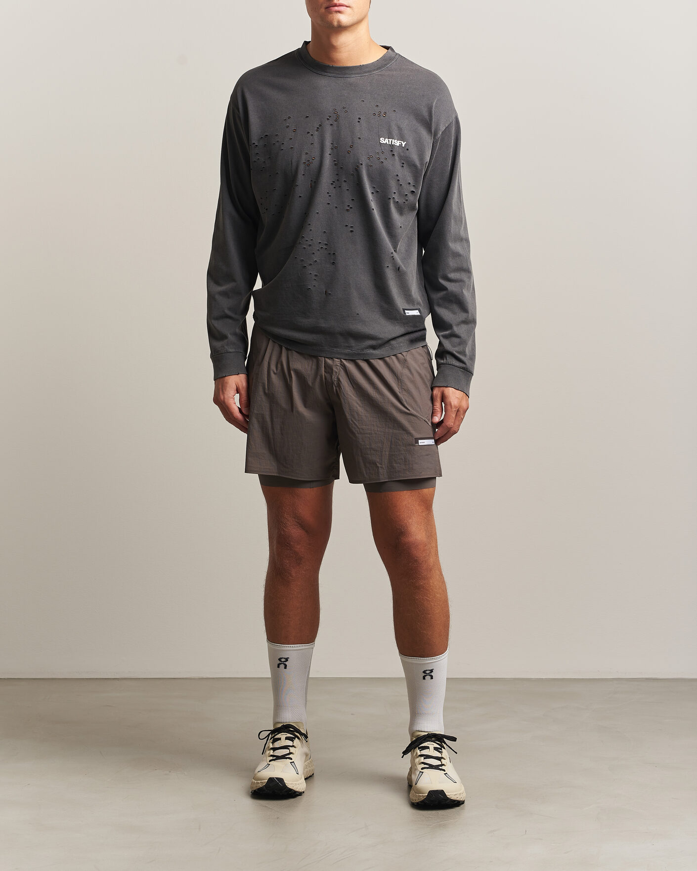 Uomini | T-shirt | Satisfy | MothTech Long Sleeve T-Shirt Aged Black