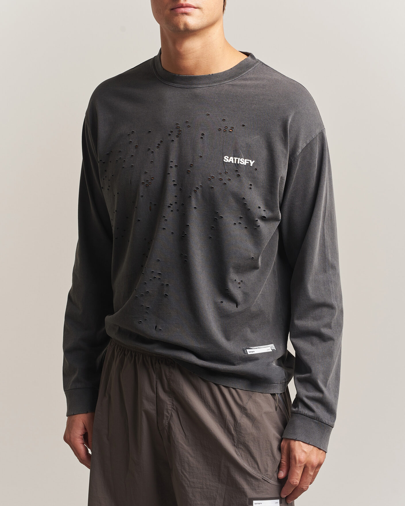 Uomini | T-shirt | Satisfy | MothTech Long Sleeve T-Shirt Aged Black