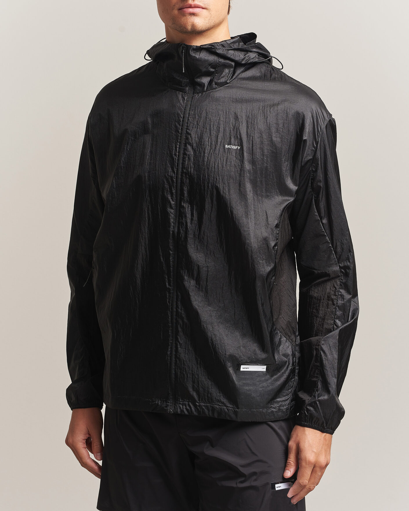 Uomini | Giacche | Satisfy | Pertex Diamond Fuse Windbreaker Black