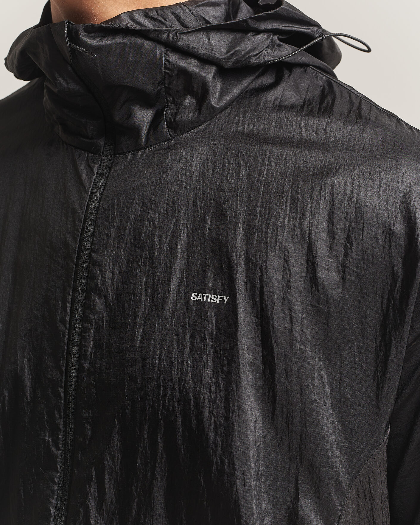 Uomini | Giacche | Satisfy | Pertex Diamond Fuse Windbreaker Black