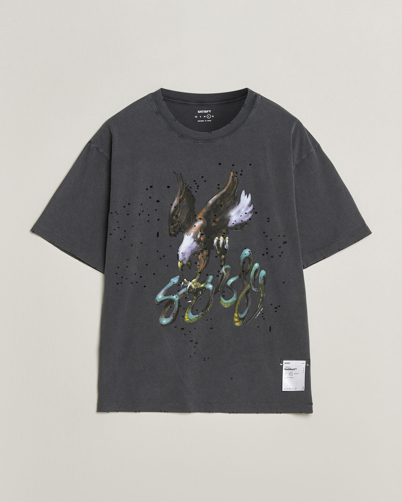 Uomini | T-shirt | Satisfy | MothTech T-Shirt Aged Black Eagle