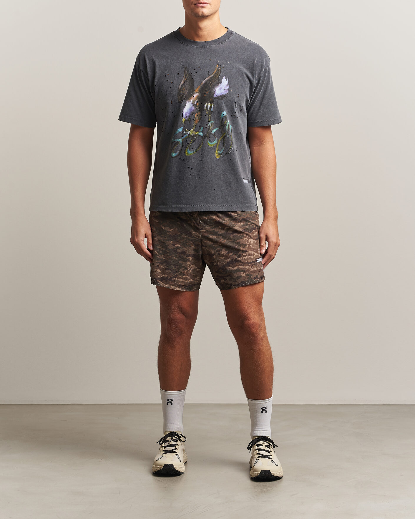 Uomini | T-shirt | Satisfy | MothTech T-Shirt Aged Black Eagle