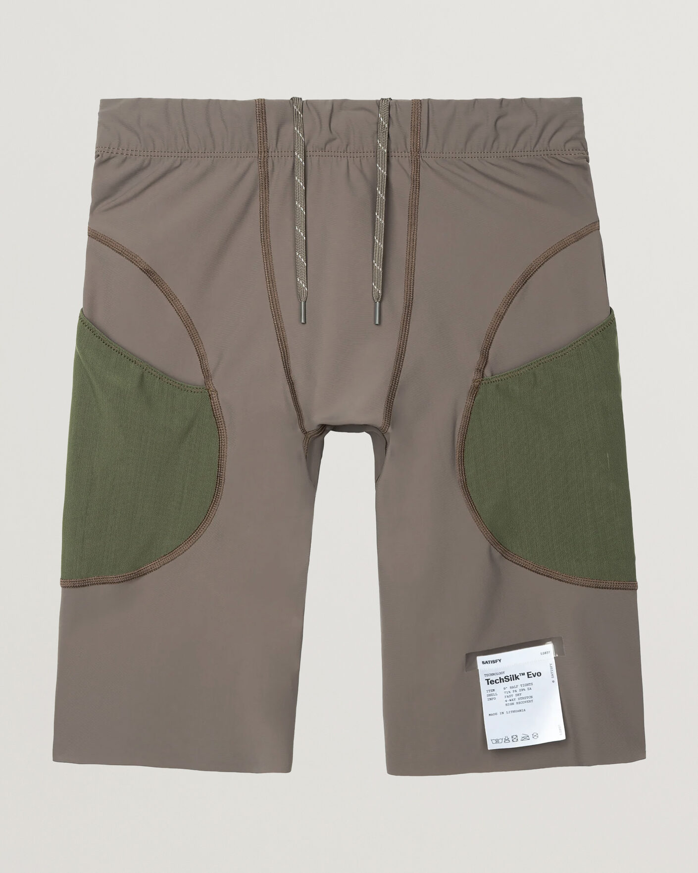 Uomini | Pantaloncini | Satisfy | TechSilk Evo 9 Inch Half Tights Dark Natural