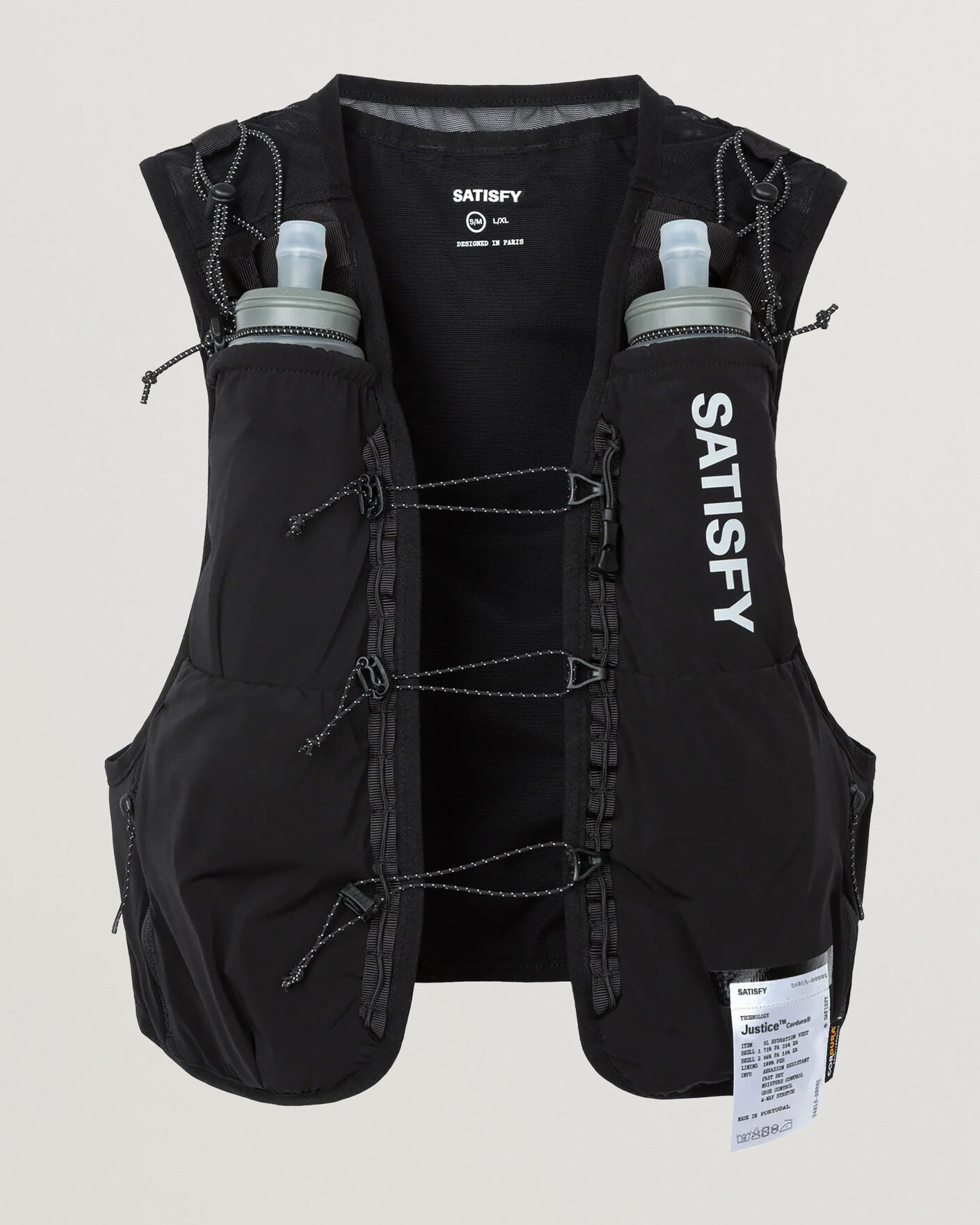 Uomini | Accessori attivi | Satisfy | TechSilk Drift Cordura 5L Hydration Vest Black