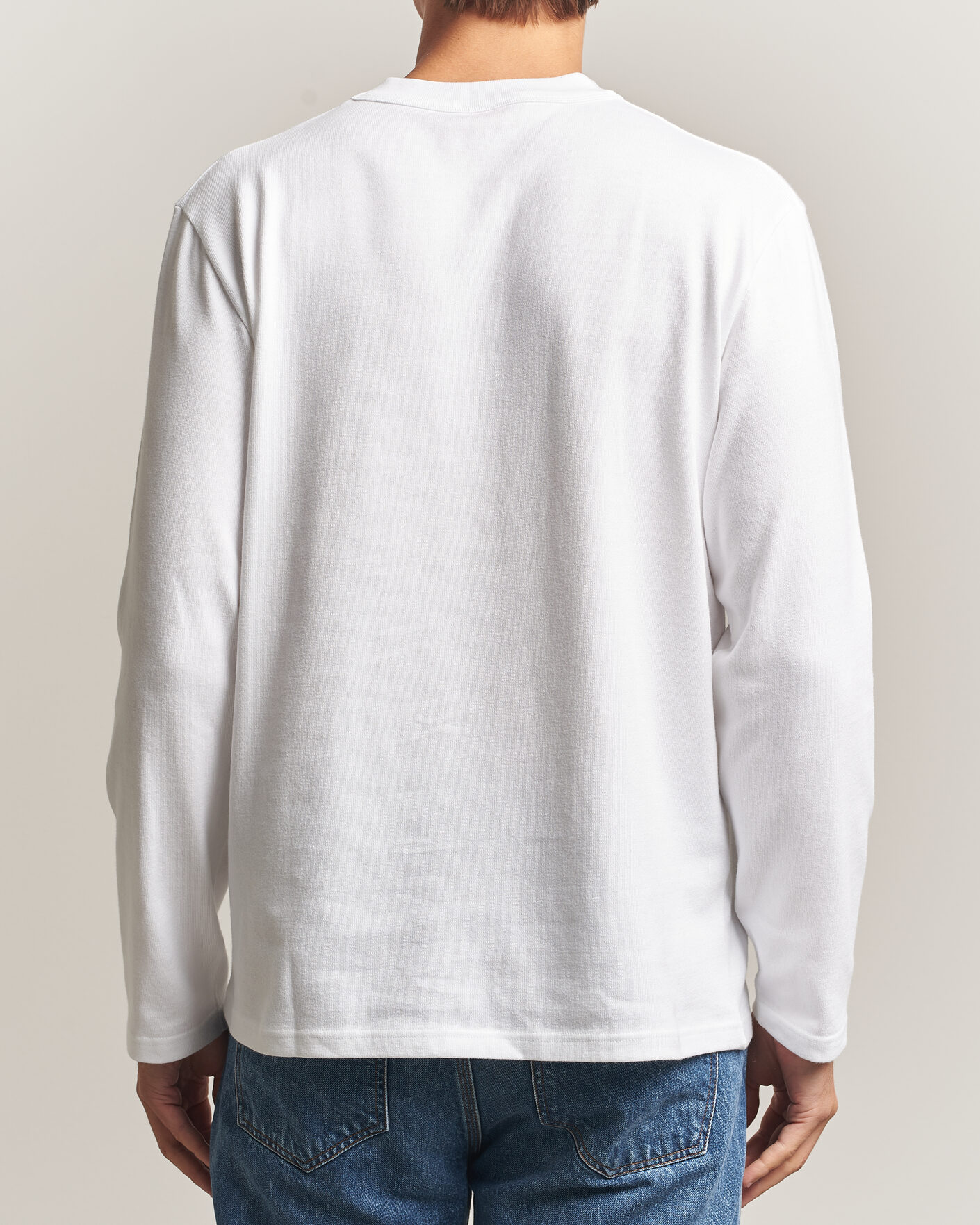 Uomini | T-shirt | Armor-lux | Heritage Long Sleeve Cotton T-Shirt White
