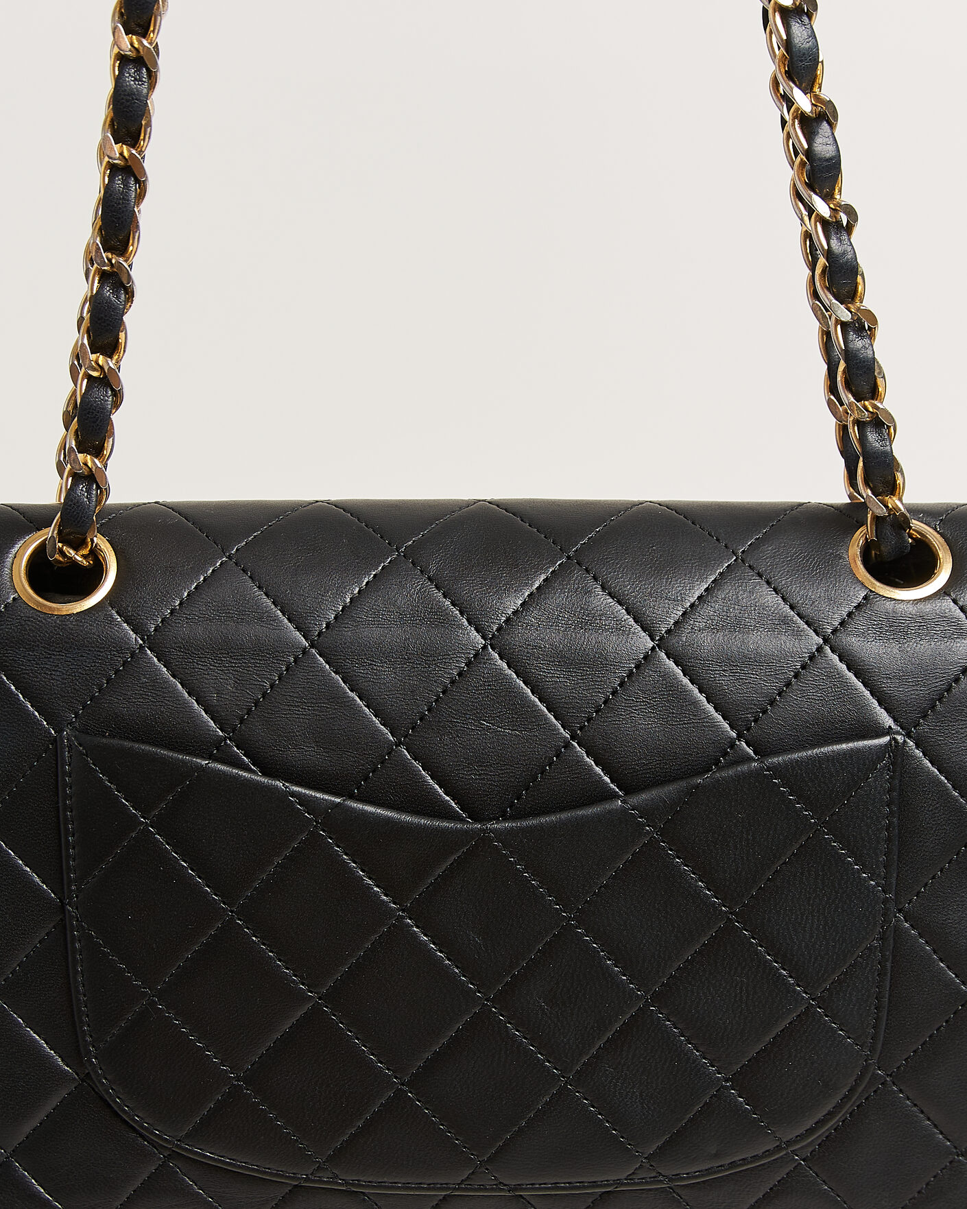 Uomini | Pre-Owned & Vintage Bags | Chanel Pre-Owned | Classic Small Double Flap Bag Lambskin Black