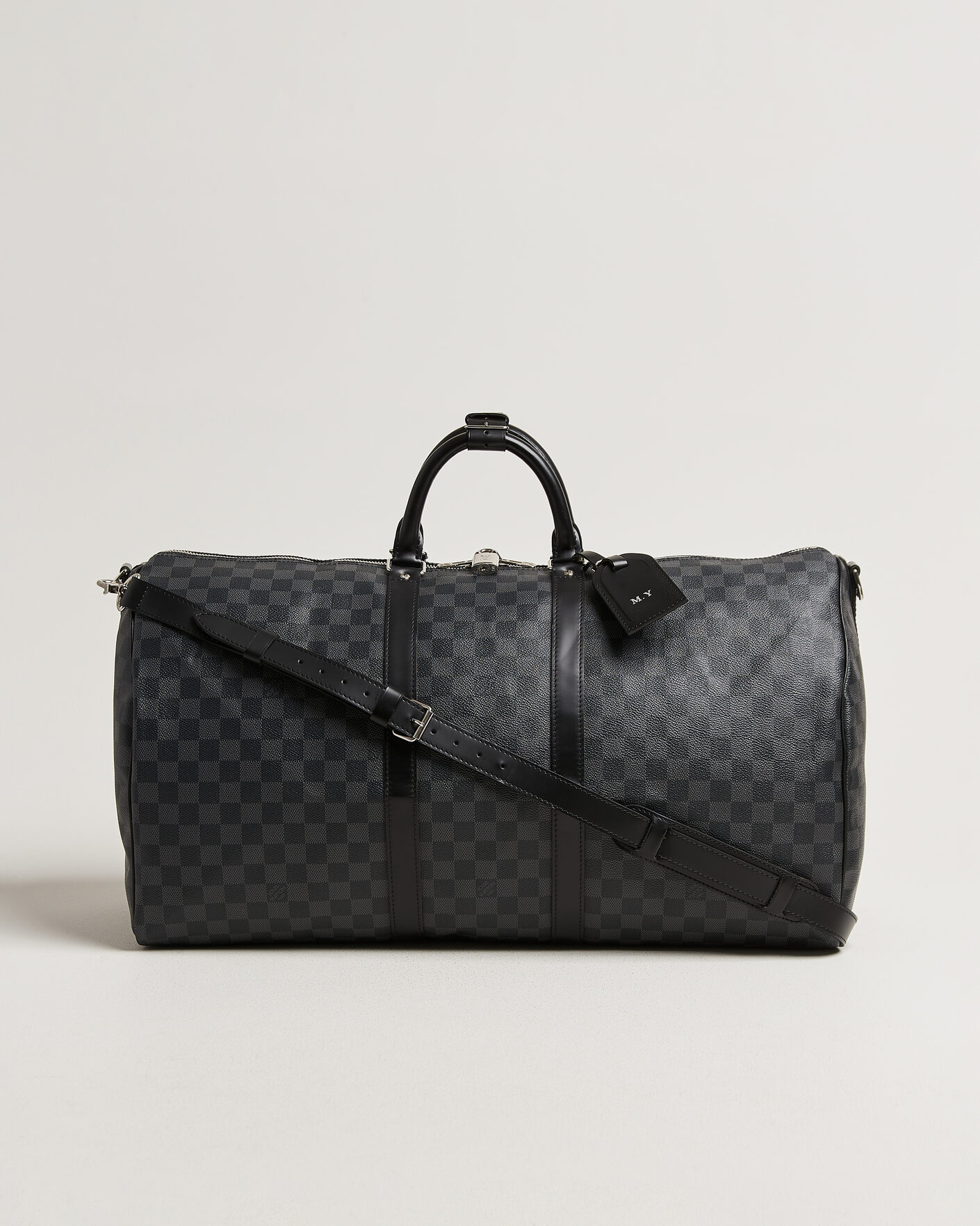 Uomini | Pre-Owned & Vintage Bags | Louis Vuitton Pre-Owned | Keepall Bandouliére 55 Damier Graphite