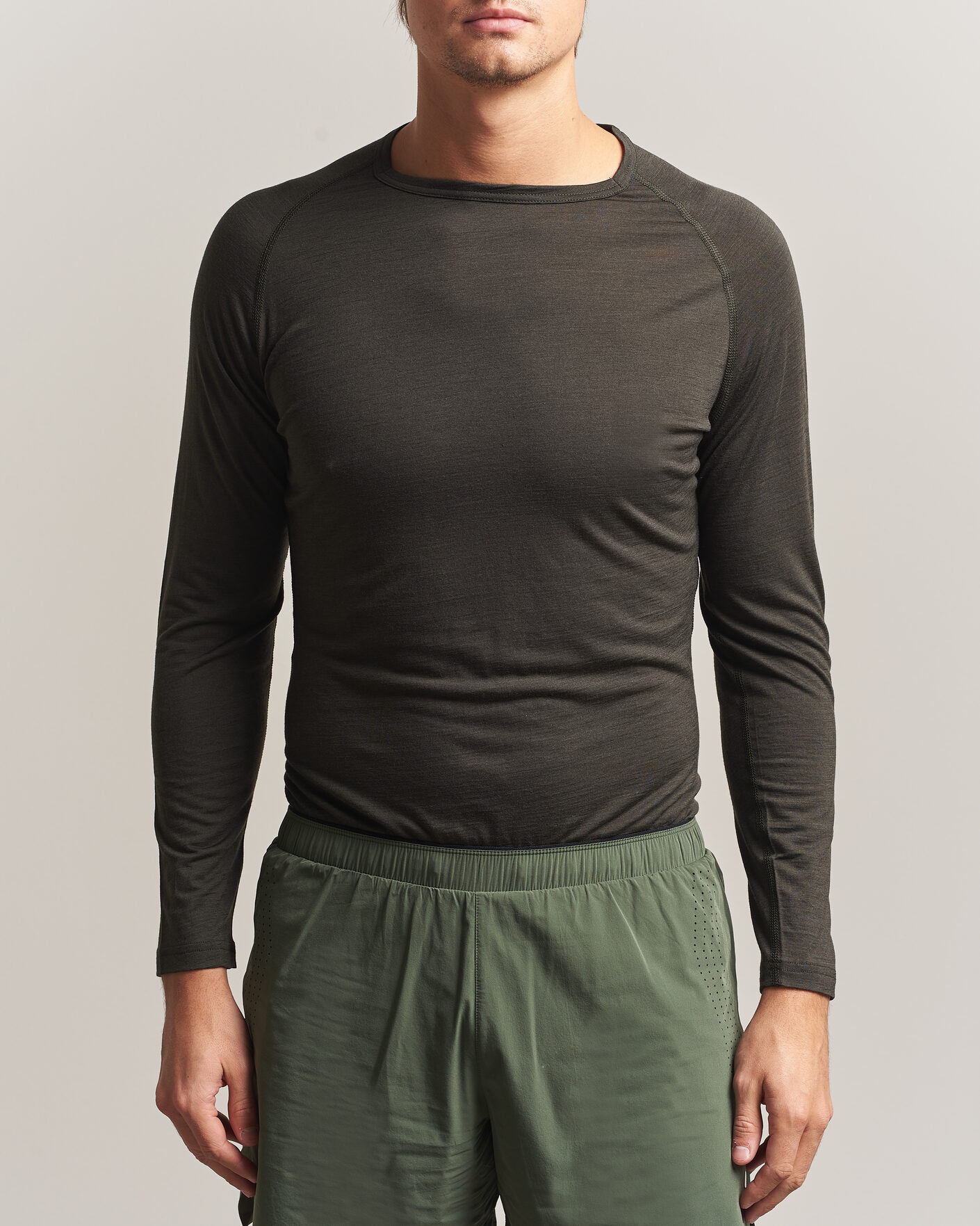 Uomini | Maglieria | SOAR Running | LS Merino/Silk Base Layer Forest