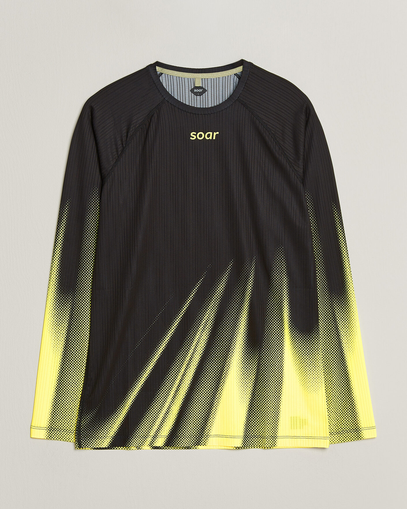 Uomini | T-shirt | SOAR Running | LS Race Base Yellow/Black