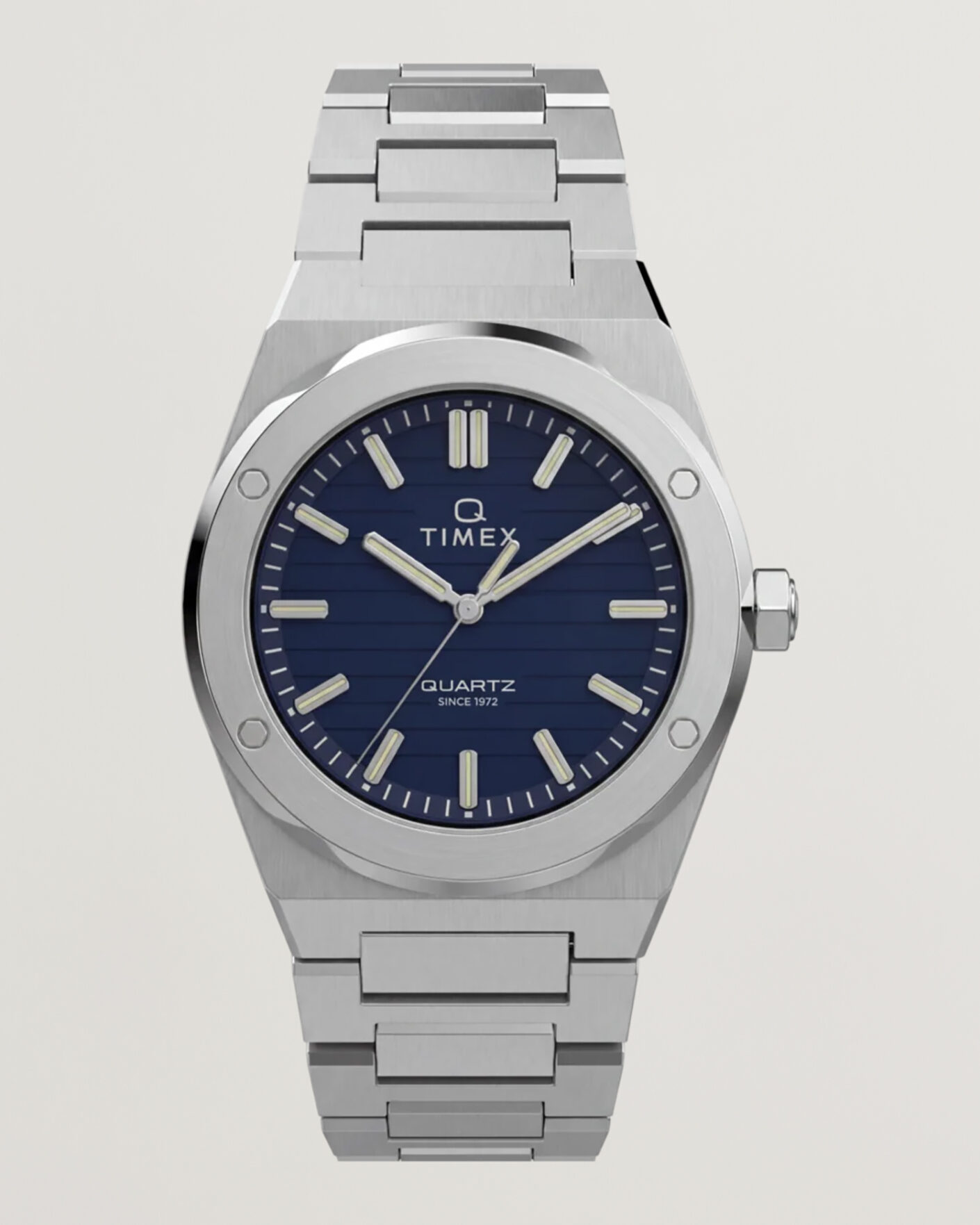 Uomini | Timex Q Marbella Quartz Stainless Steel 40,5mm Blue Dial | Timex | Q Marbella Quartz Stainless Steel 40,5mm Blue Dial