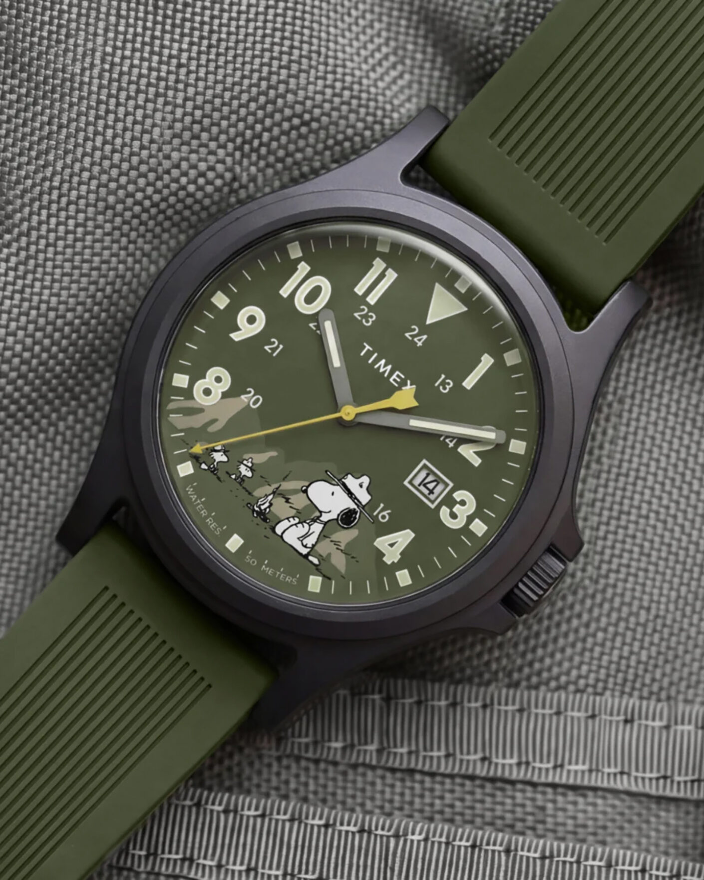 Uomini | Timex Peanuts x Timex Expedition Acadia 40mm Green Dial | Timex | Peanuts x Expedition Acadia 40mm Green Dial
