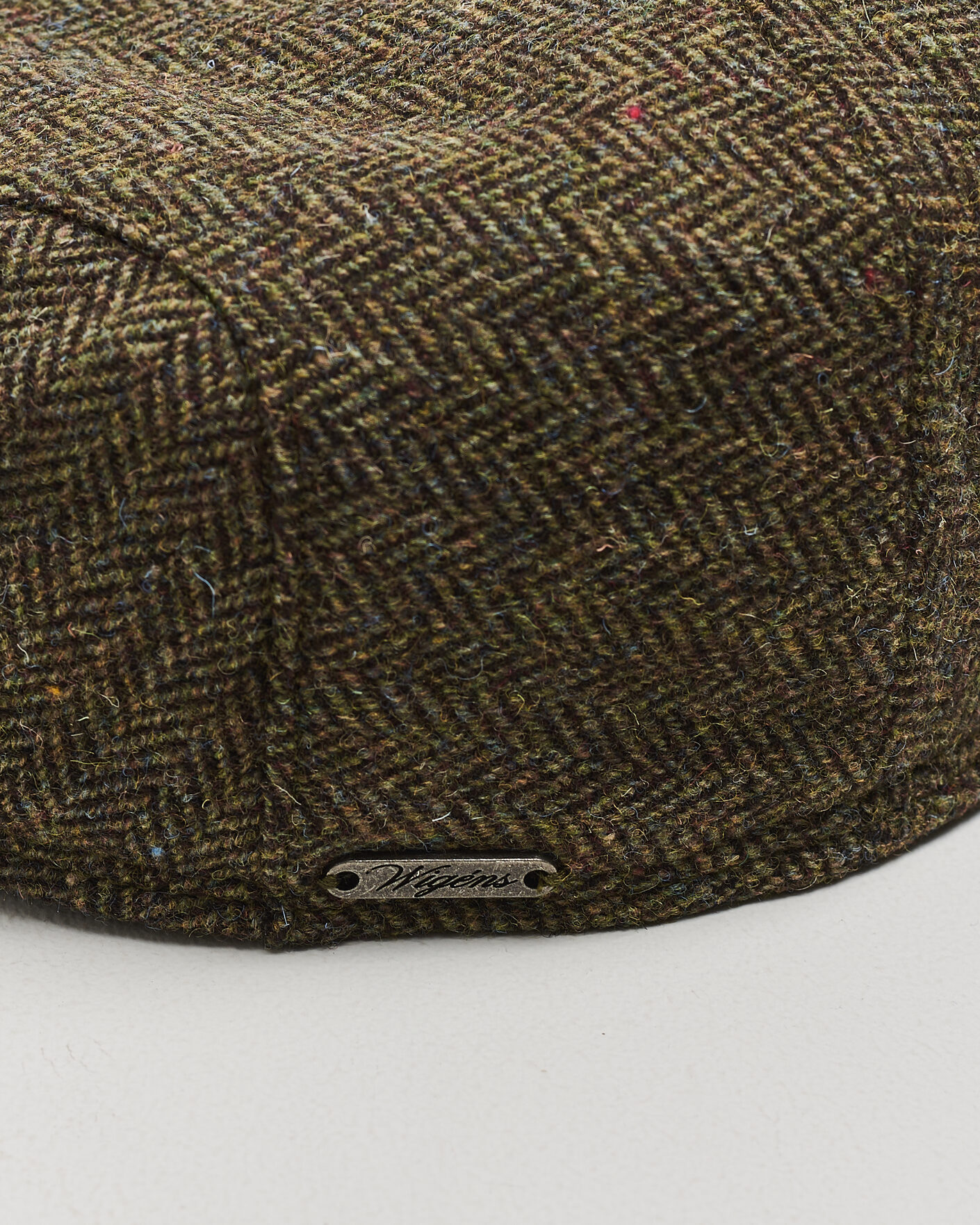 Uomini | Cappelli & Berretti | Wigéns | Ivy Slim Herringbone Cap Olive