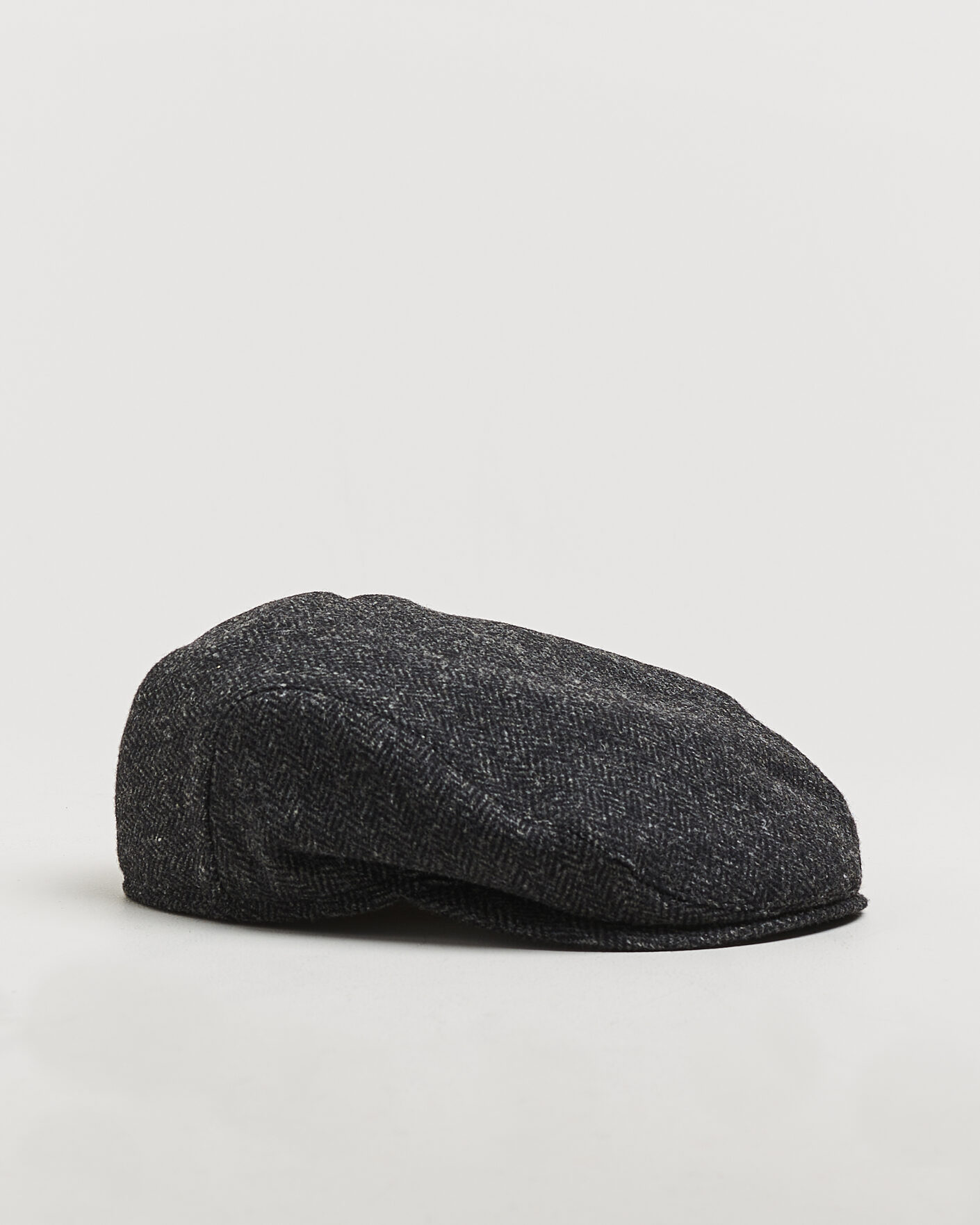 Uomini | Cappelli & Berretti | Wigéns | Ivy Slim Herringbone Cap Dark Grey