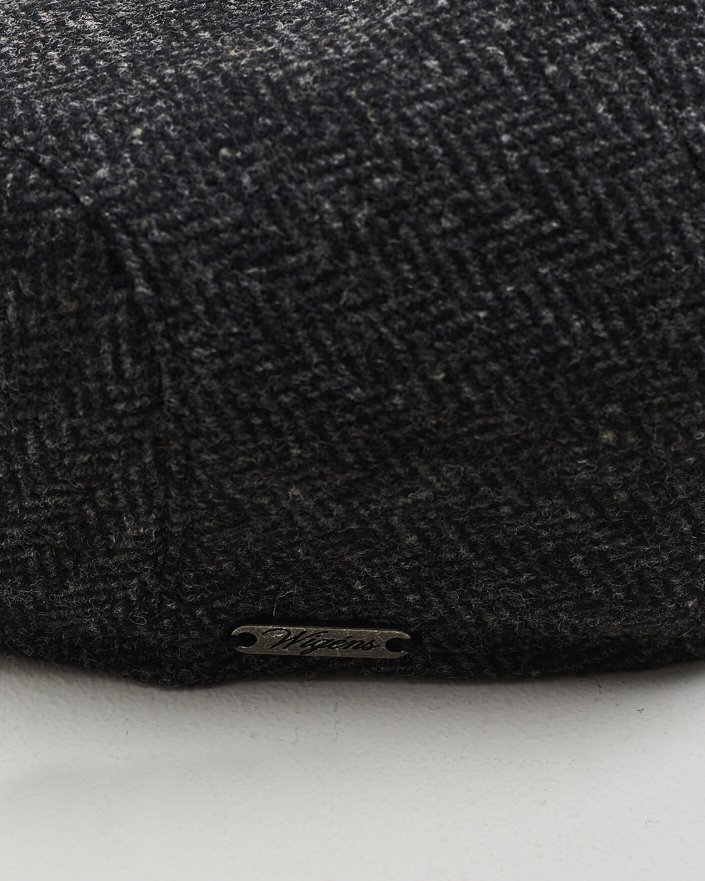 Uomini | Cappelli & Berretti | Wigéns | Ivy Slim Herringbone Cap Dark Grey