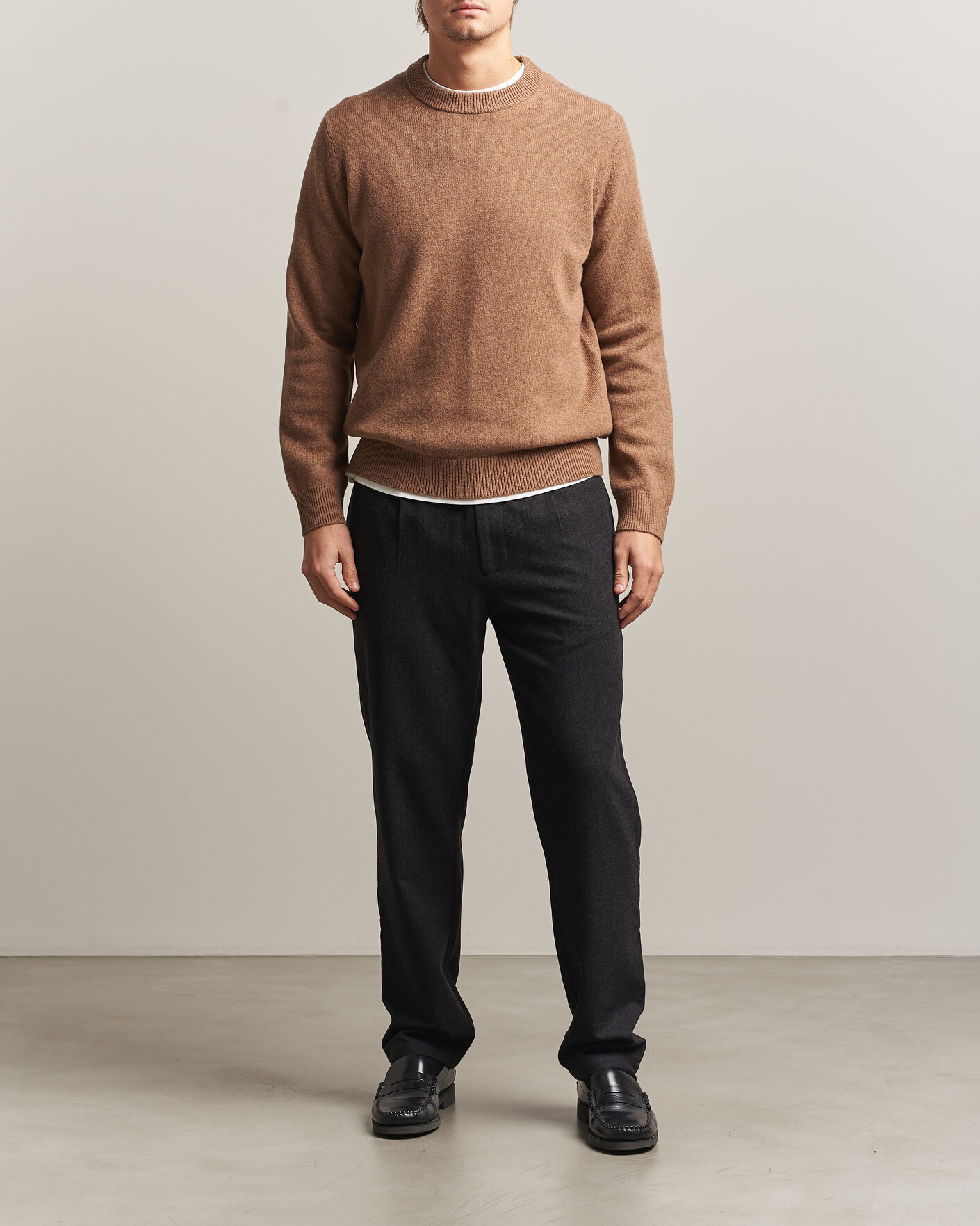Uomini | Maglieria | Samsøe Samsøe | Isak Knitted Crew Neck Lead Gray