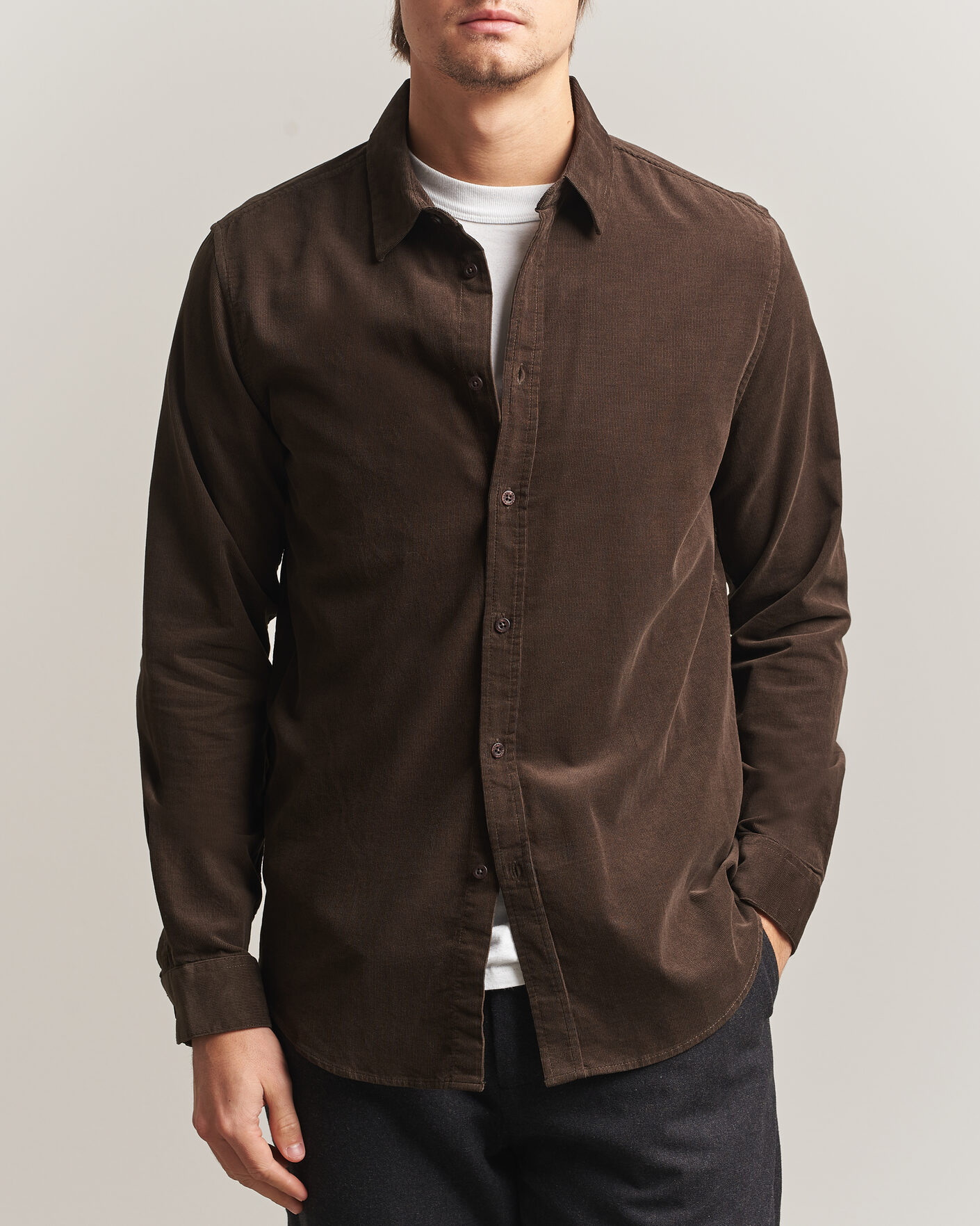 Uomini | Camicie | Samsøe Samsøe | Liam Baby Cord Checked Shirt Delicioso